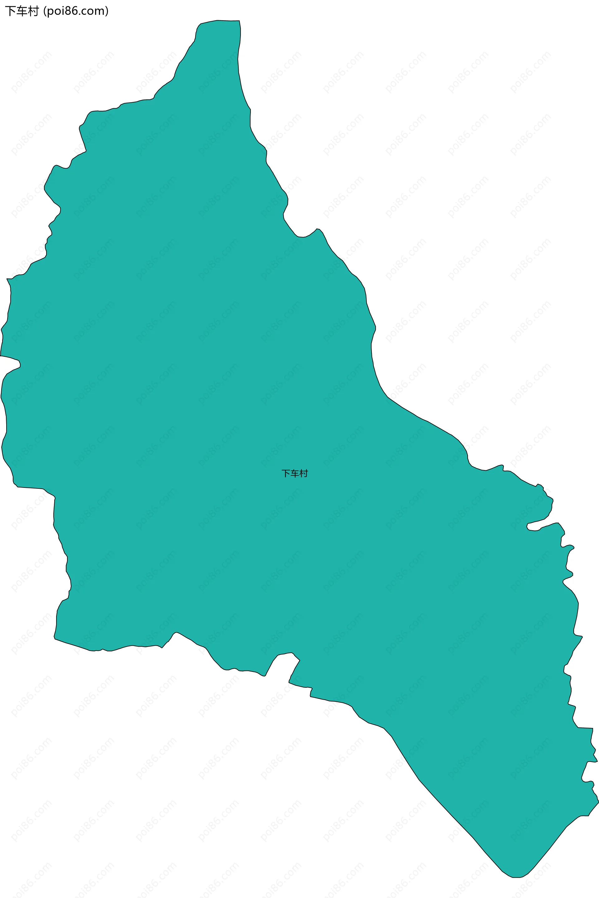 下车村边界地图