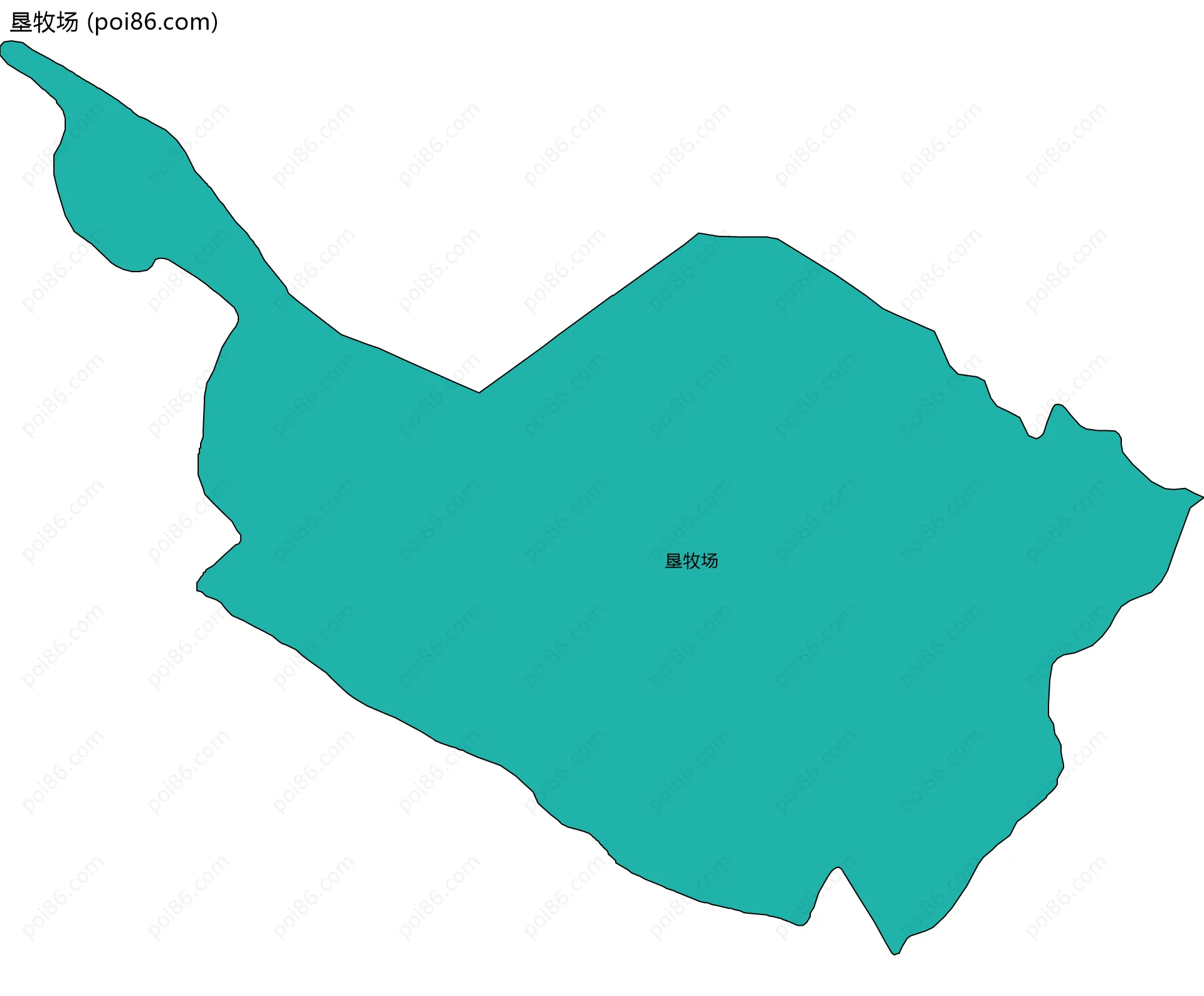 垦牧场边界地图