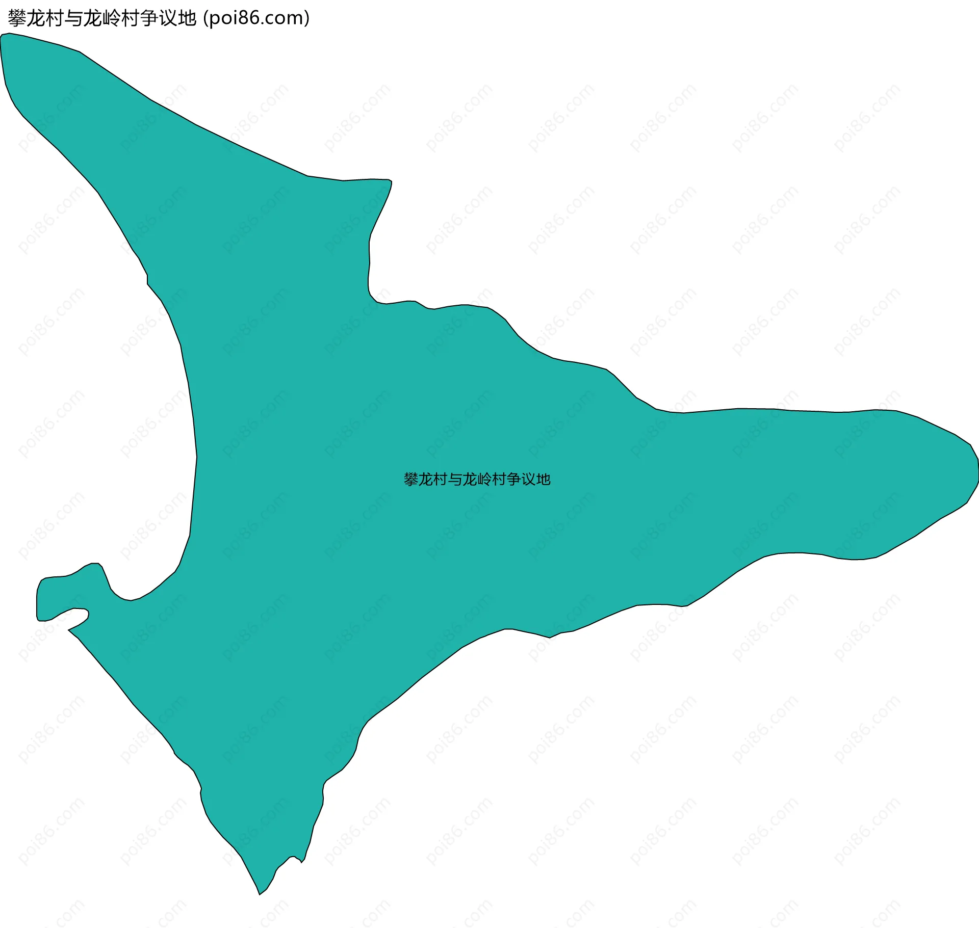 攀龙村与龙岭村争议地边界地图