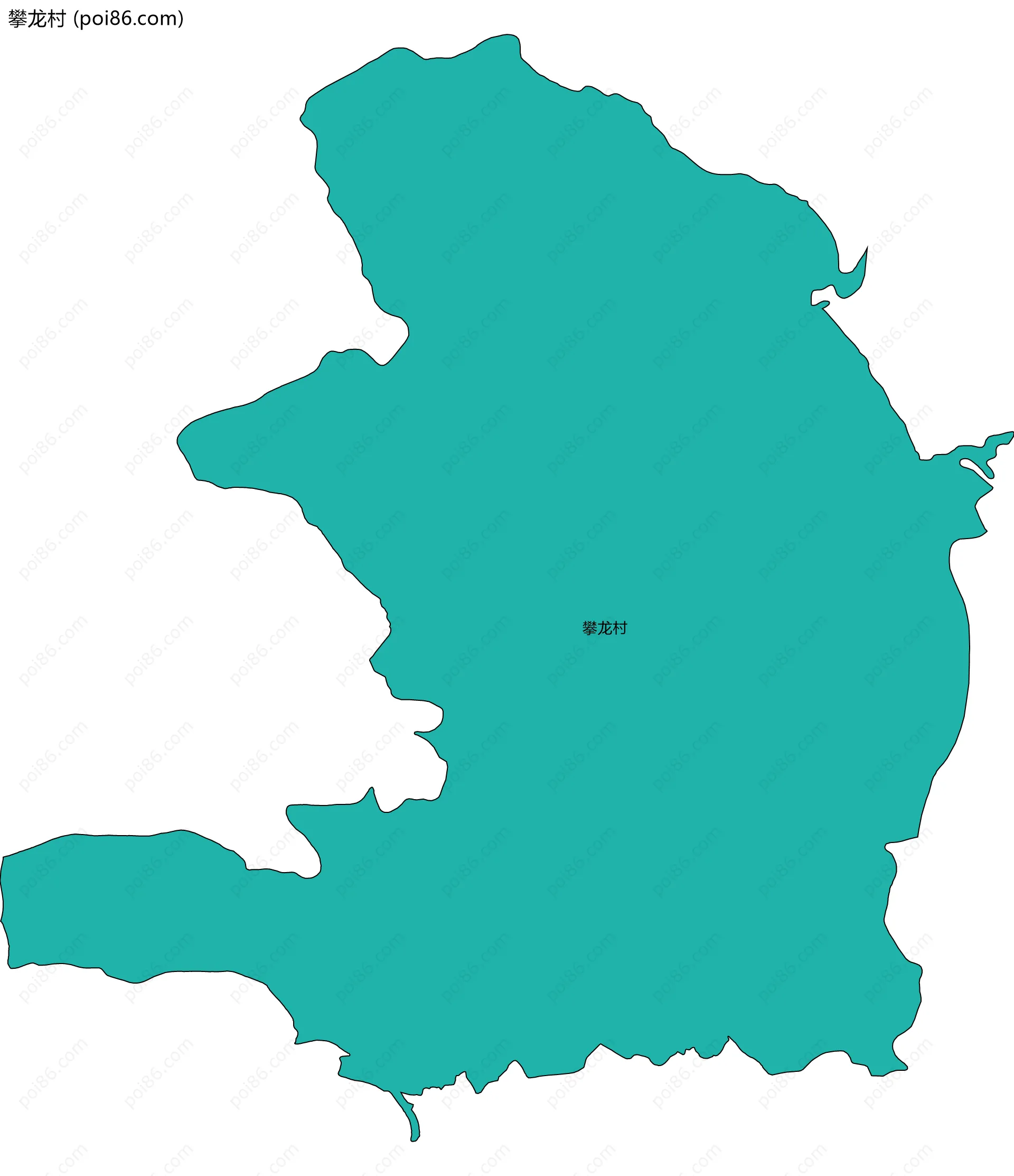 攀龙村边界地图