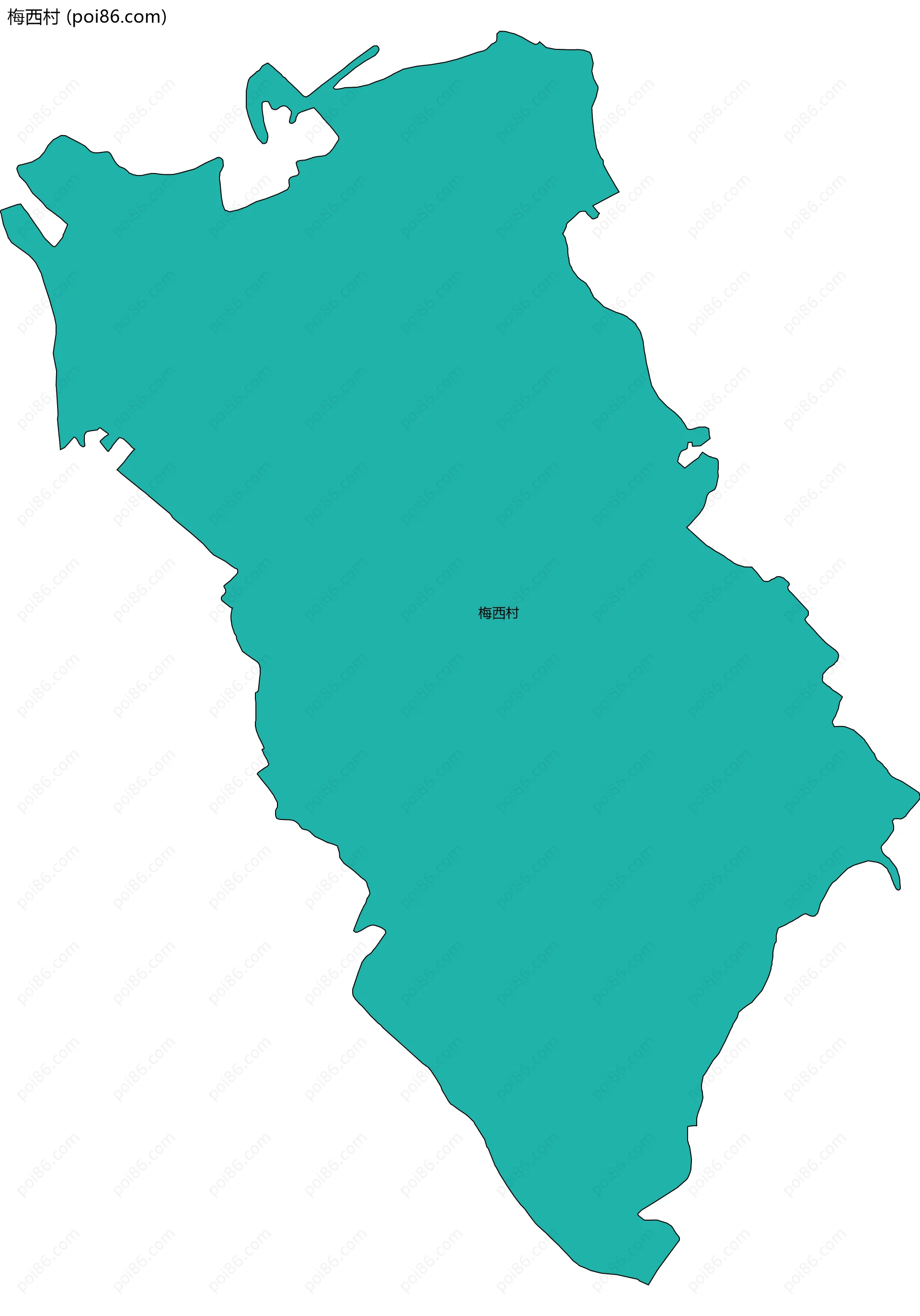 梅西村边界地图