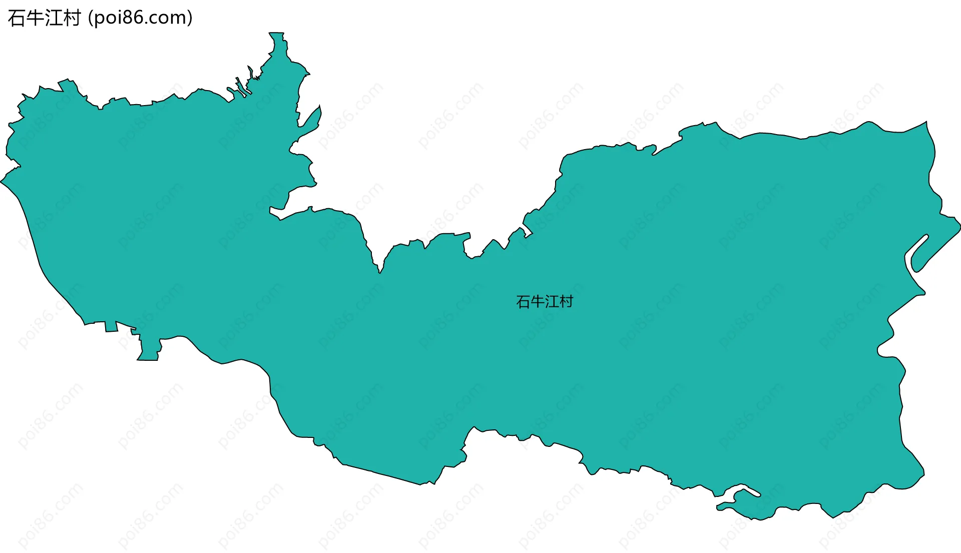 石牛江村边界地图