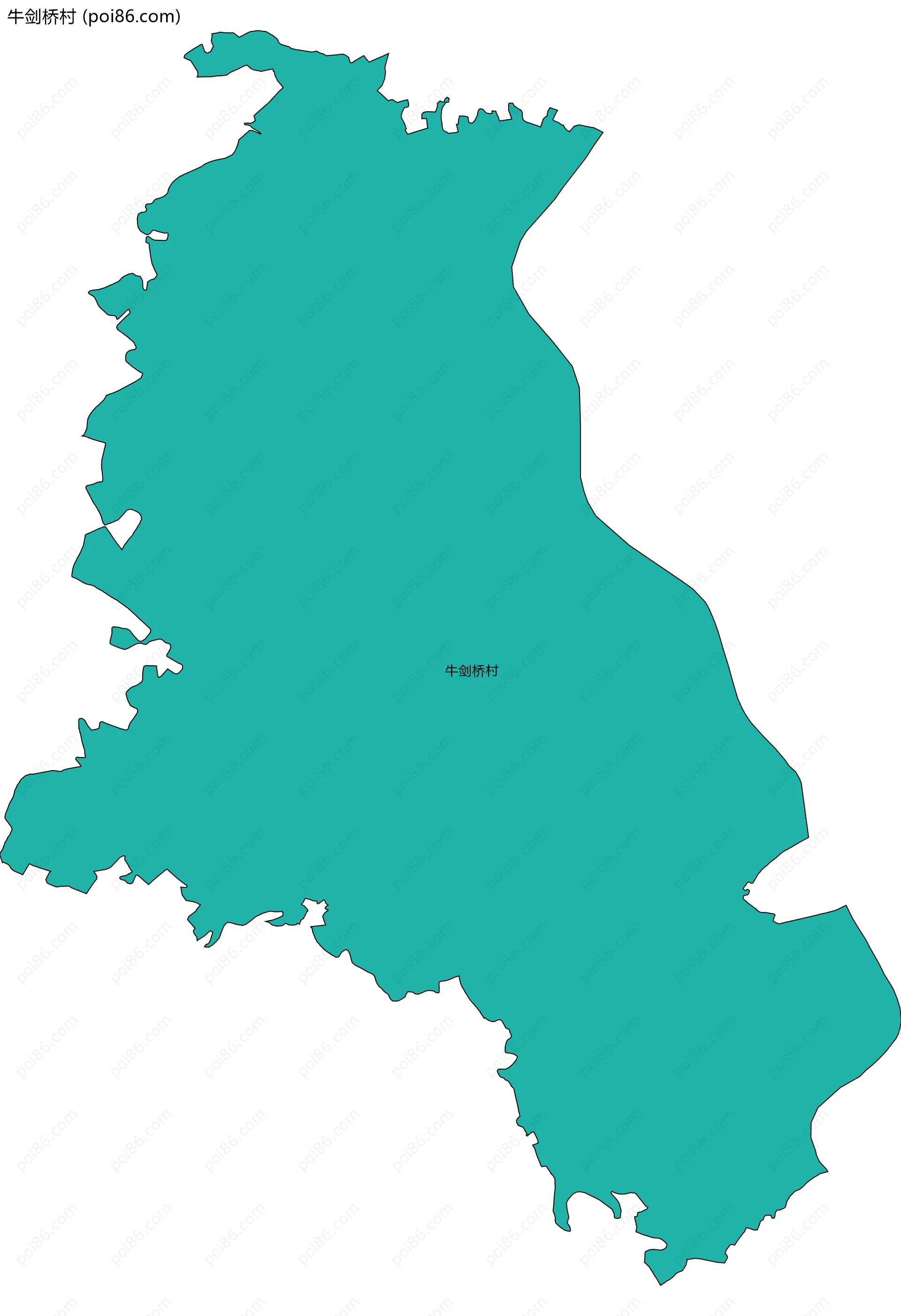 牛剑桥村边界地图