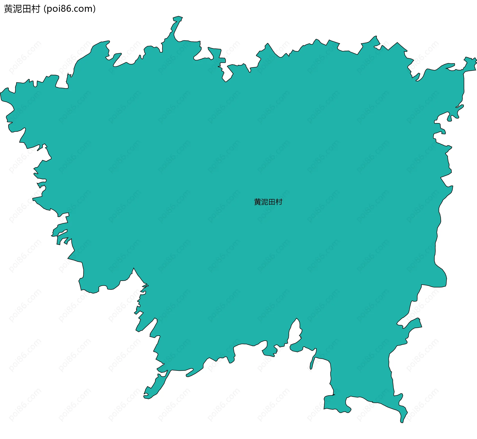 黄泥田村边界地图