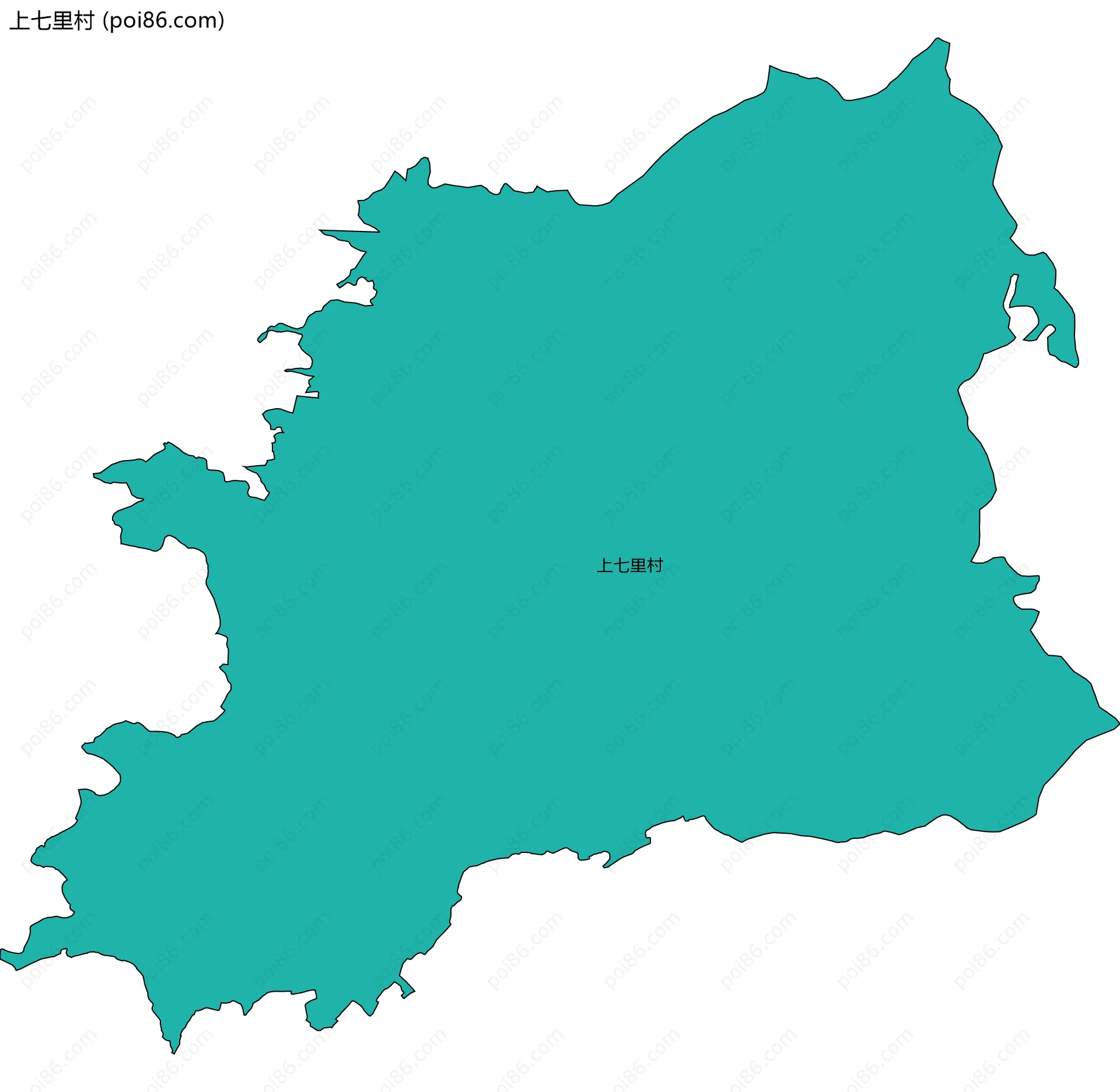 上七里村边界地图
