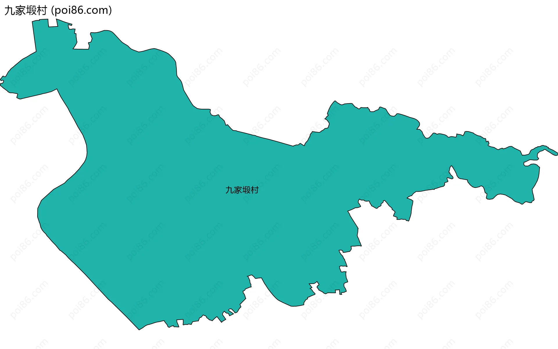 九家塅村边界地图