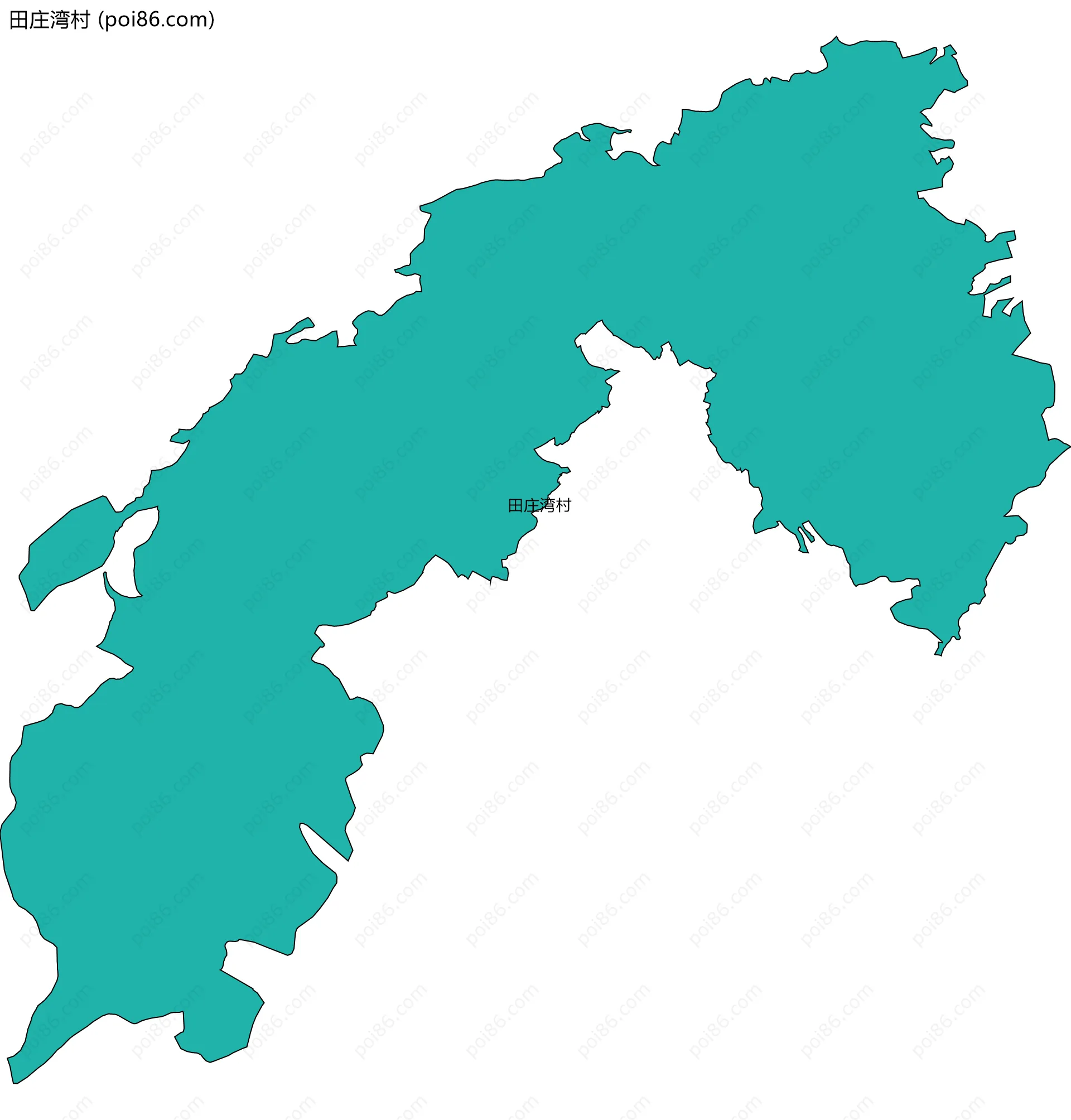 田庄湾村边界地图