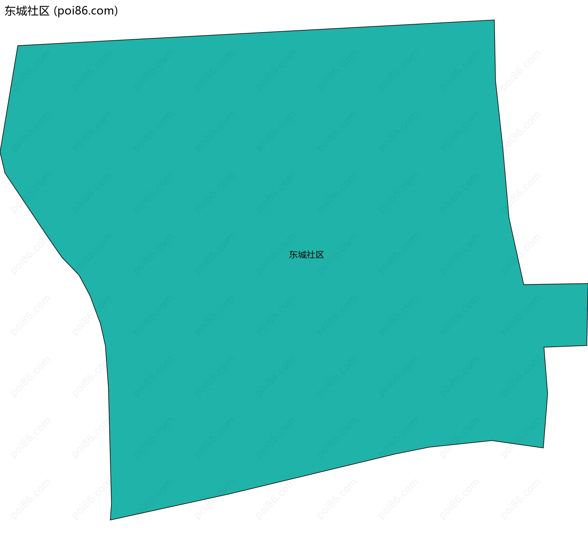 东城社区边界地图