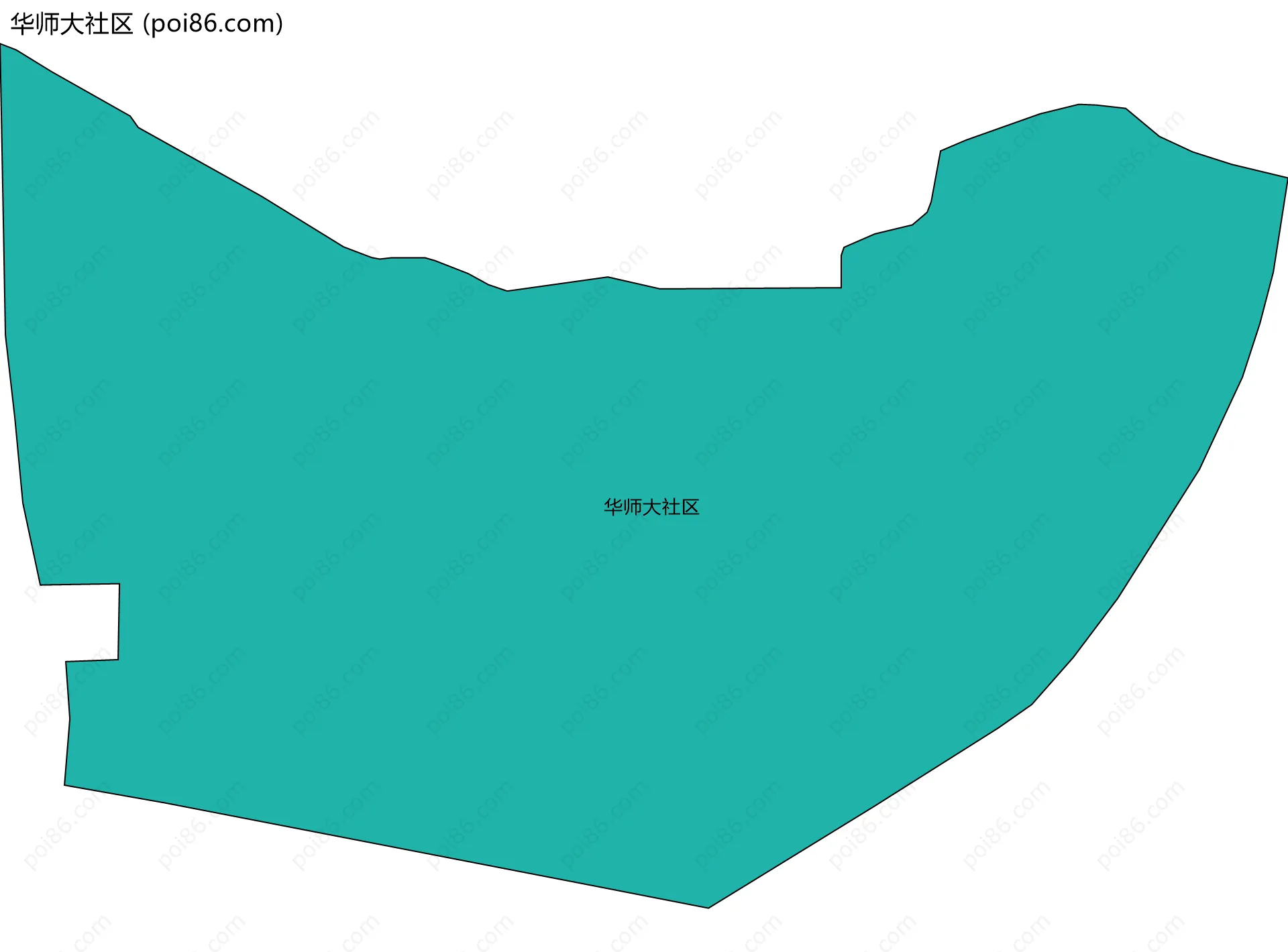 华师大社区边界地图