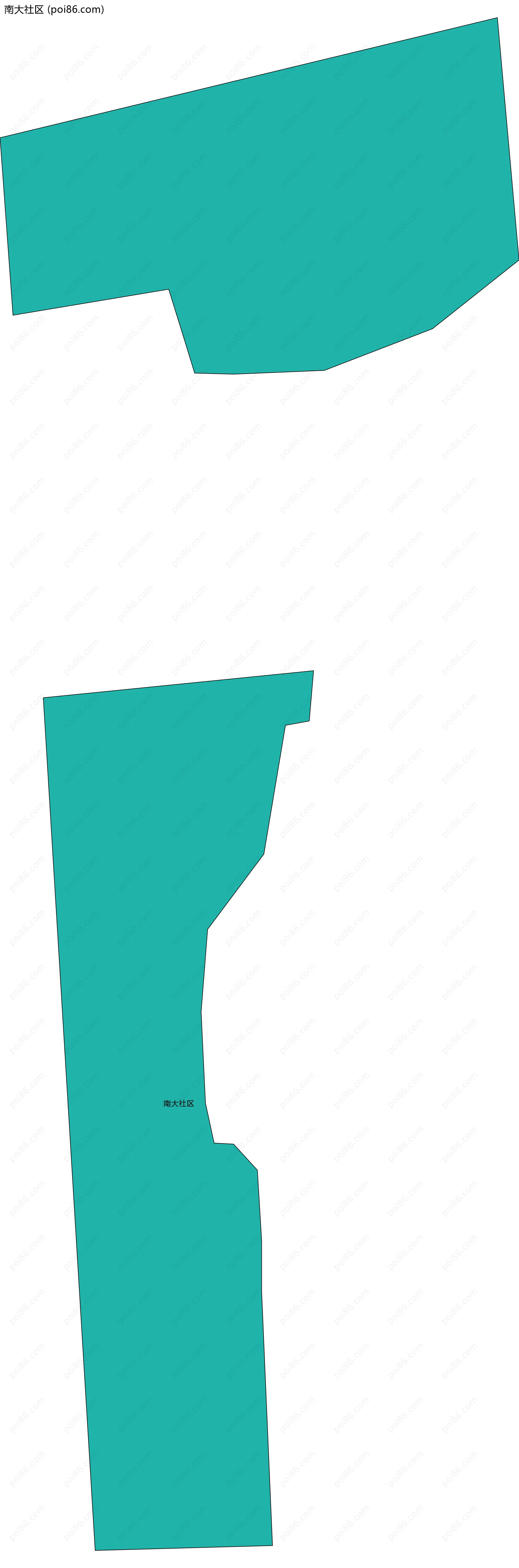 南大社区边界地图