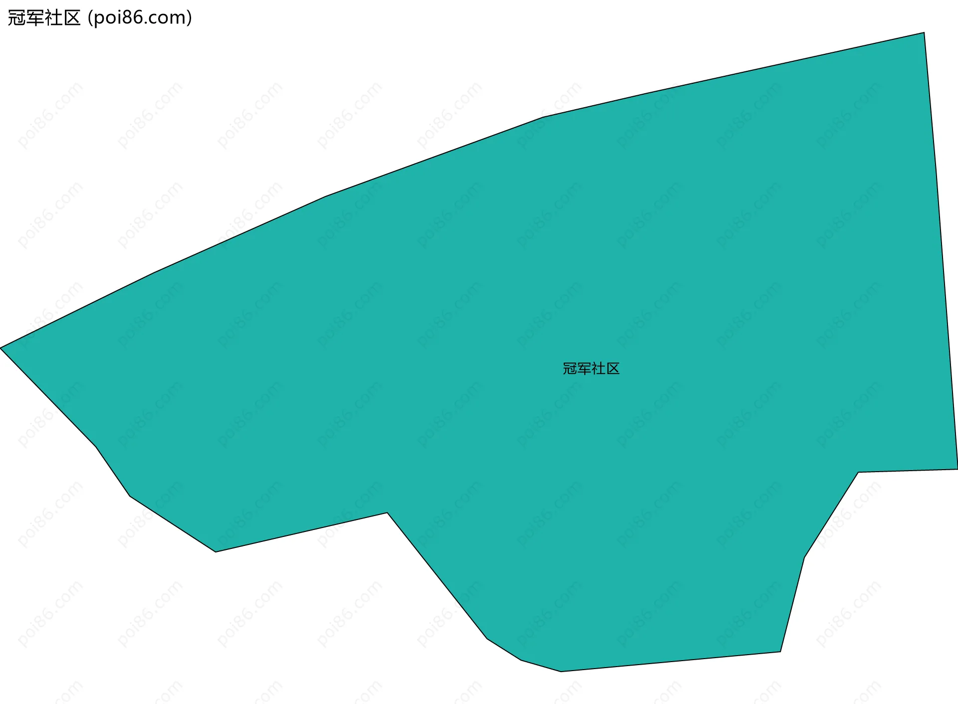 冠军社区边界地图