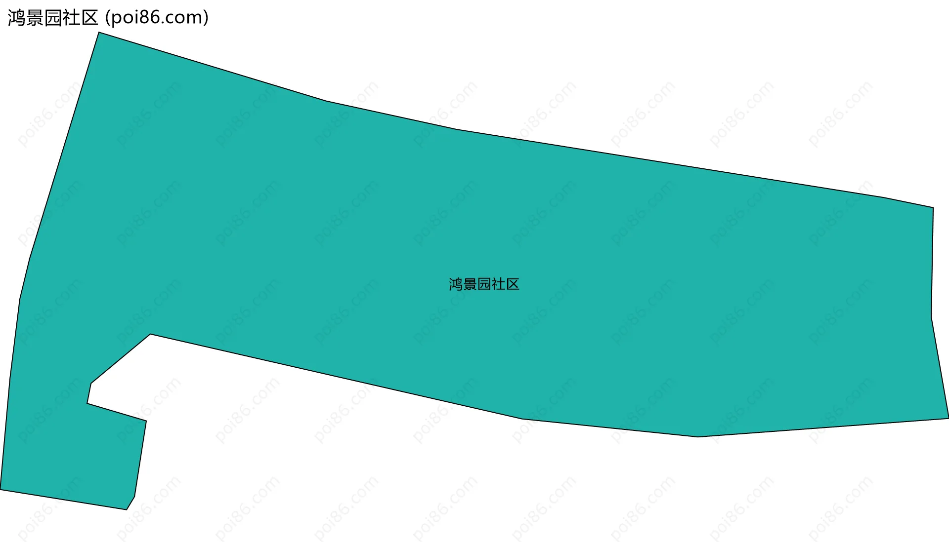 鸿景园社区边界地图