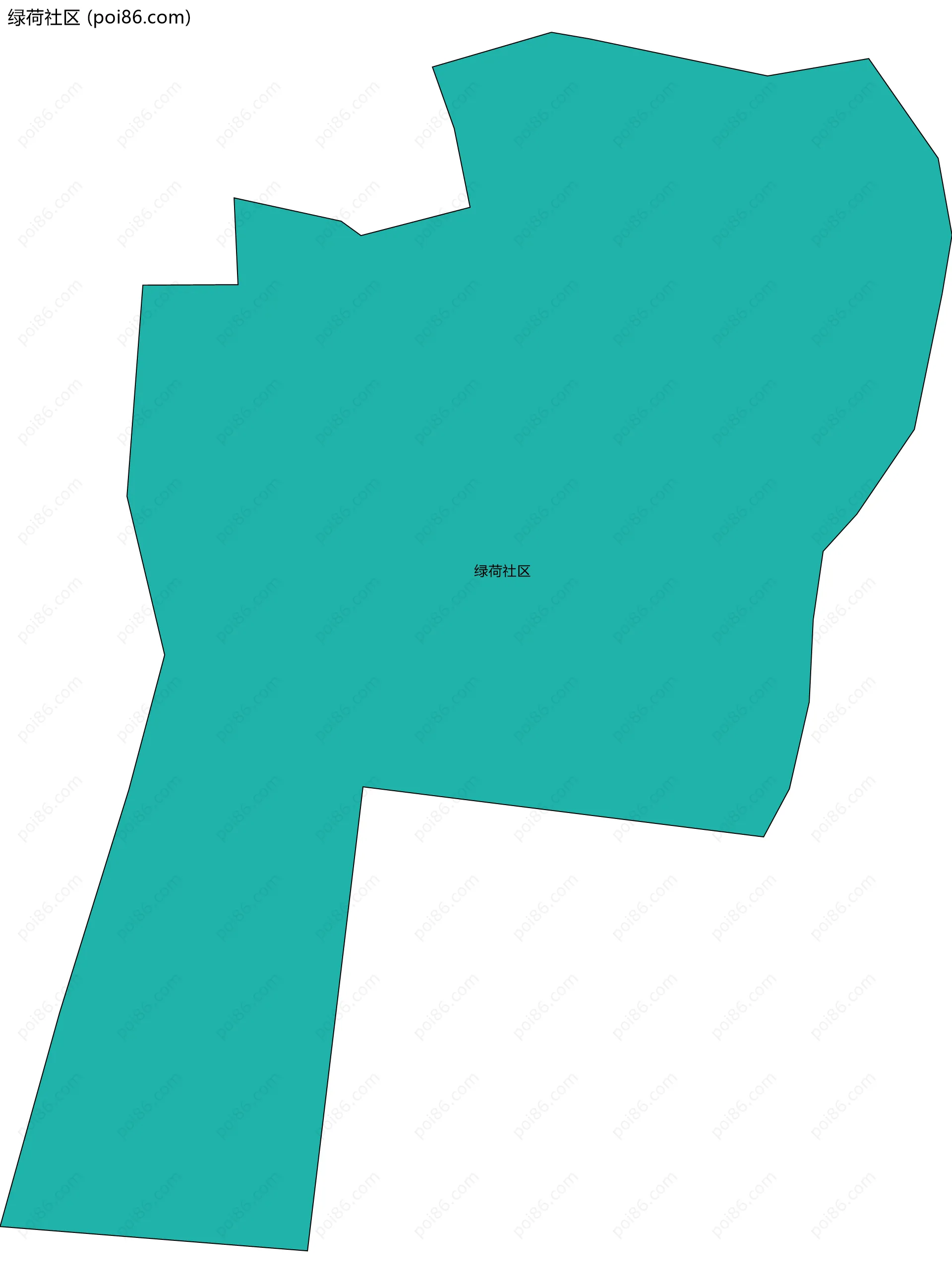 绿荷社区边界地图