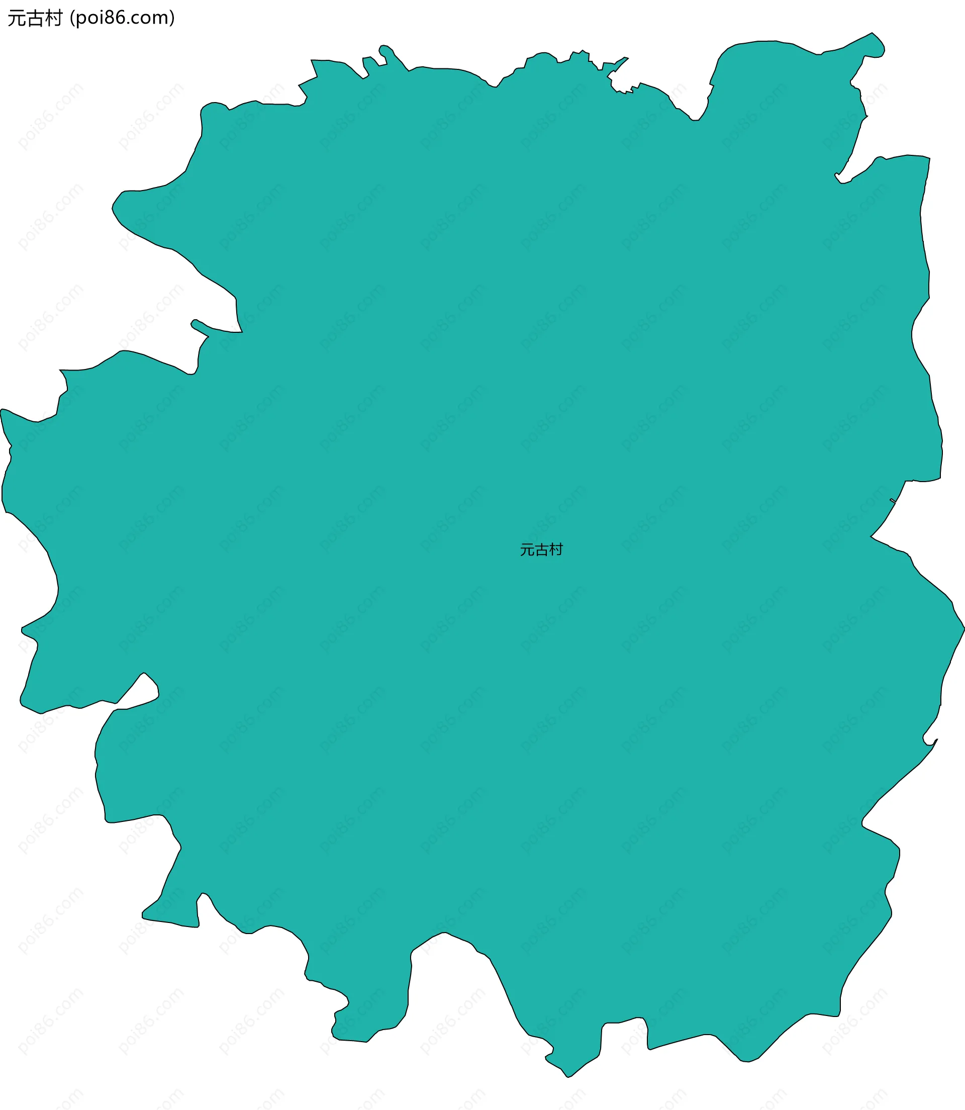 元古村边界地图