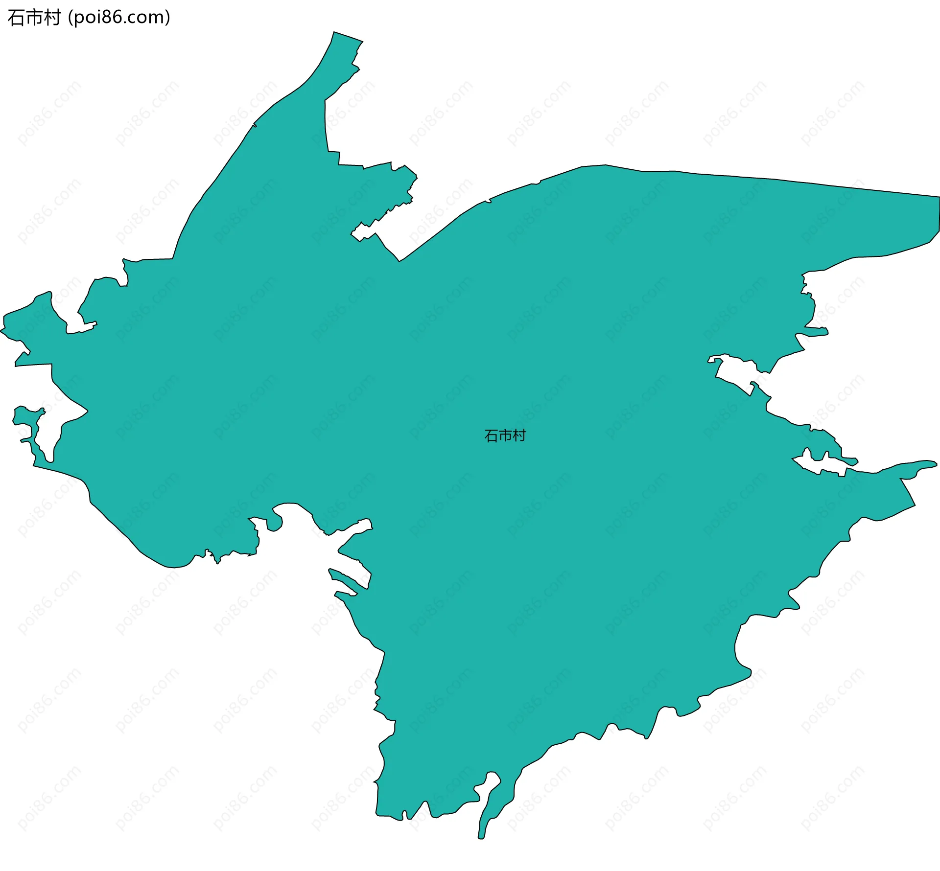 石市村边界地图