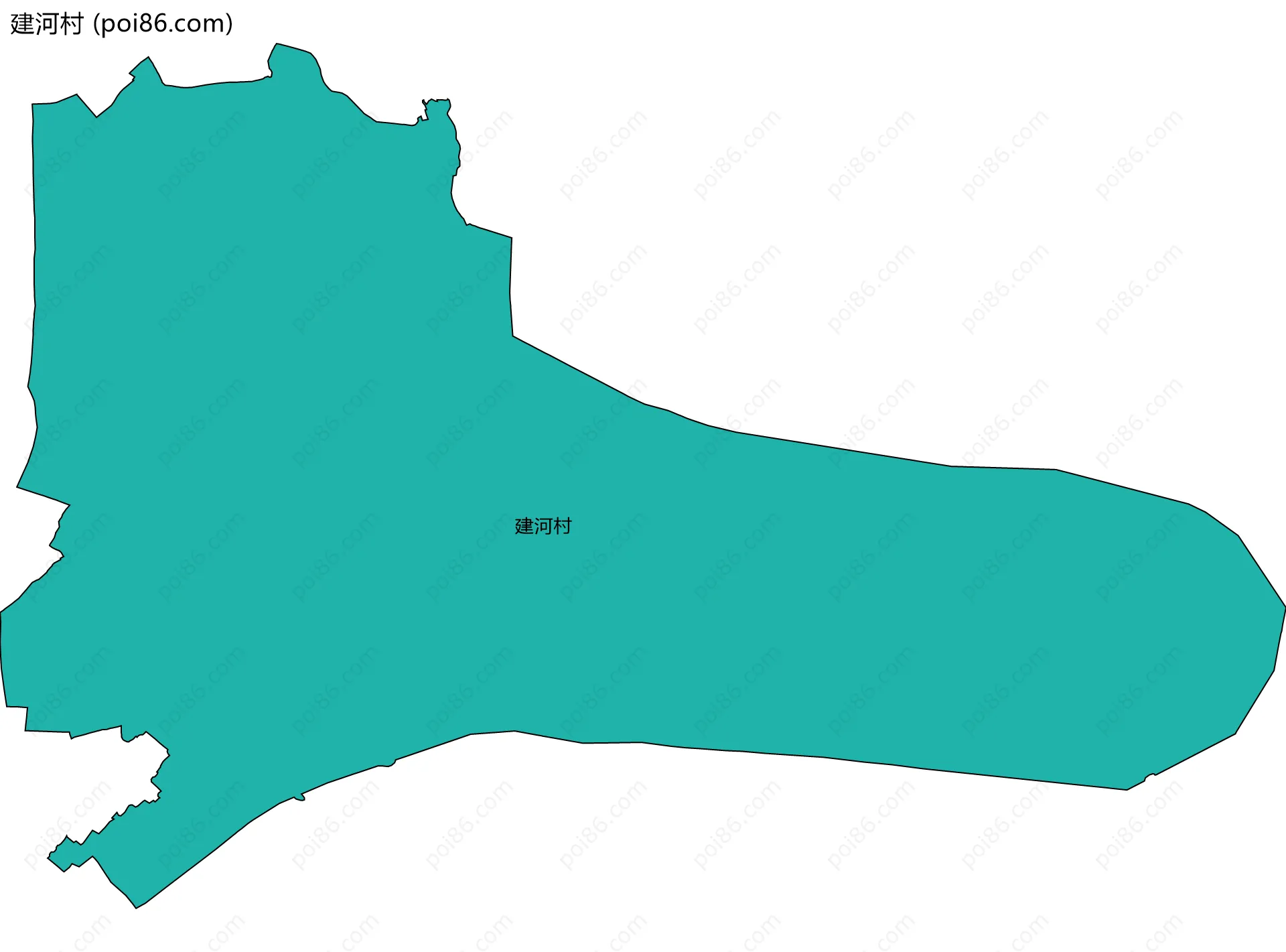 建河村边界地图