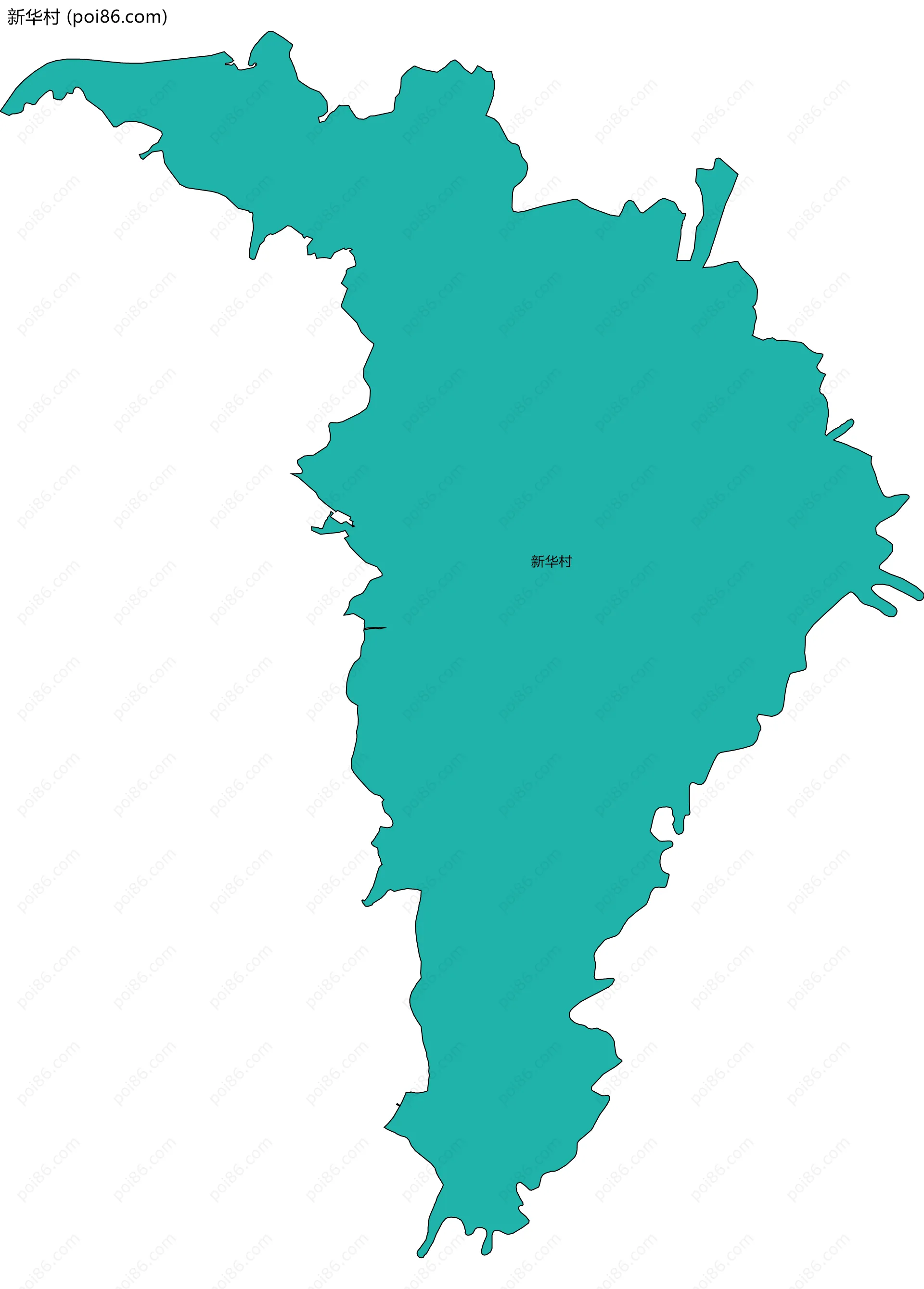 新华村边界地图