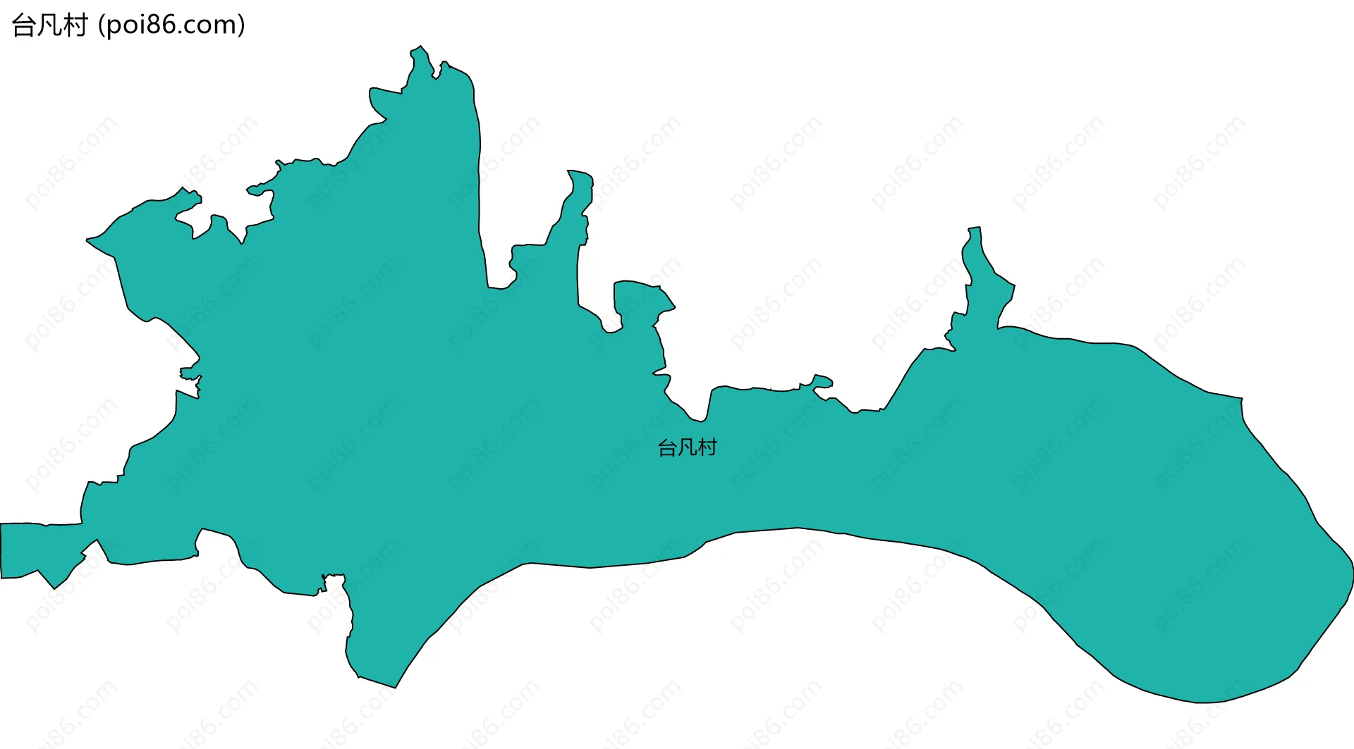 台凡村边界地图