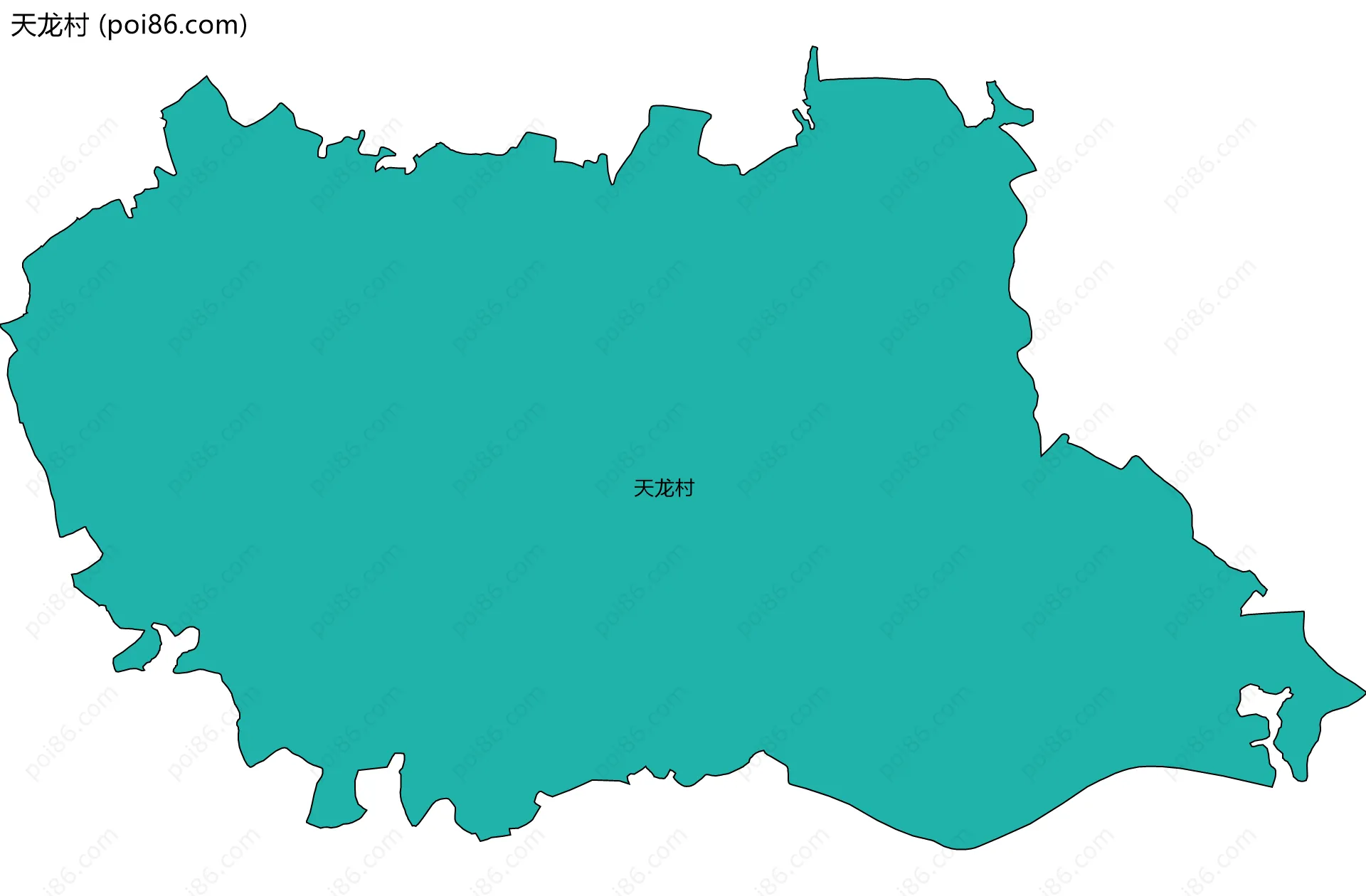 天龙村边界地图