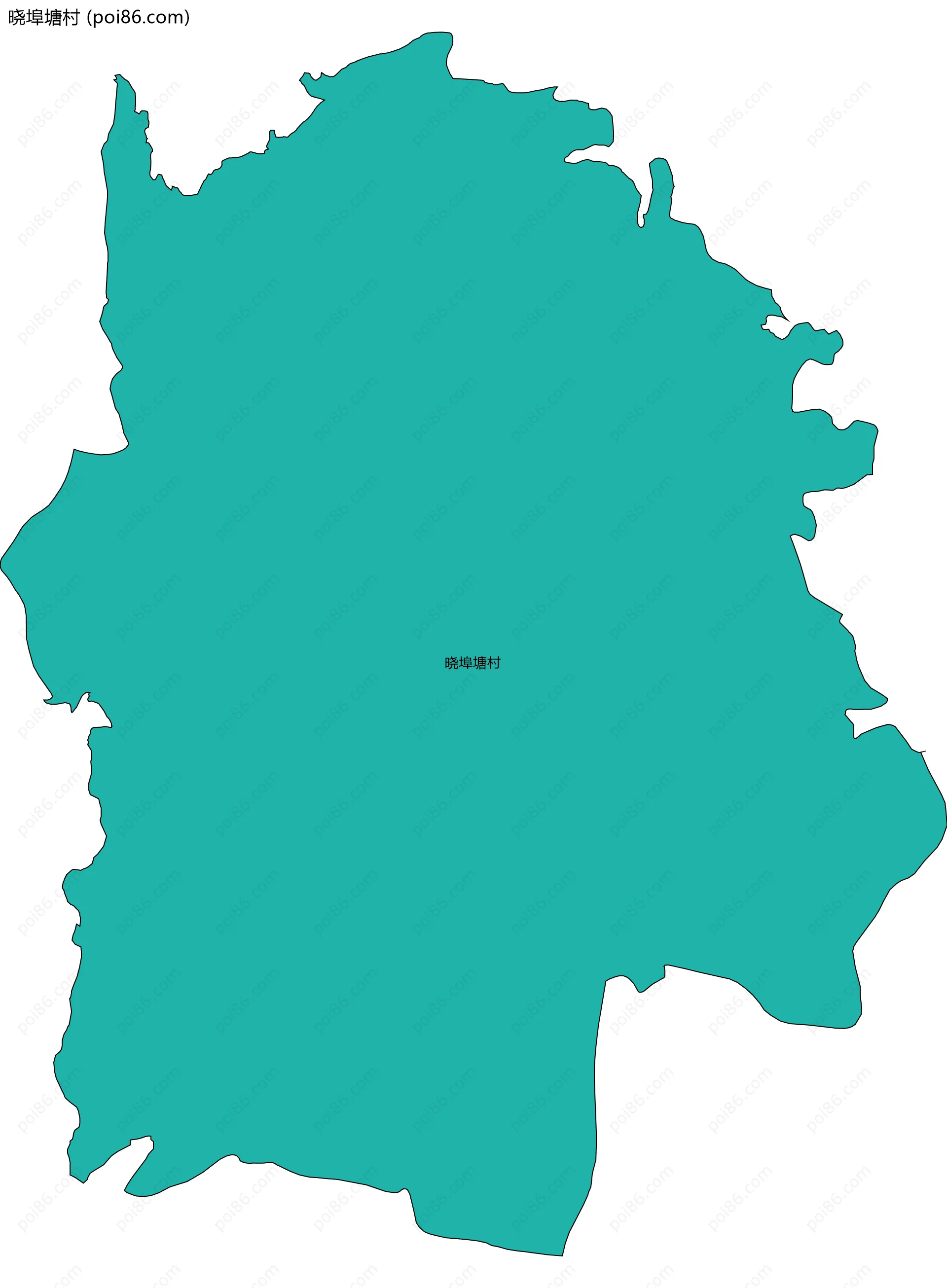 晓埠塘村边界地图