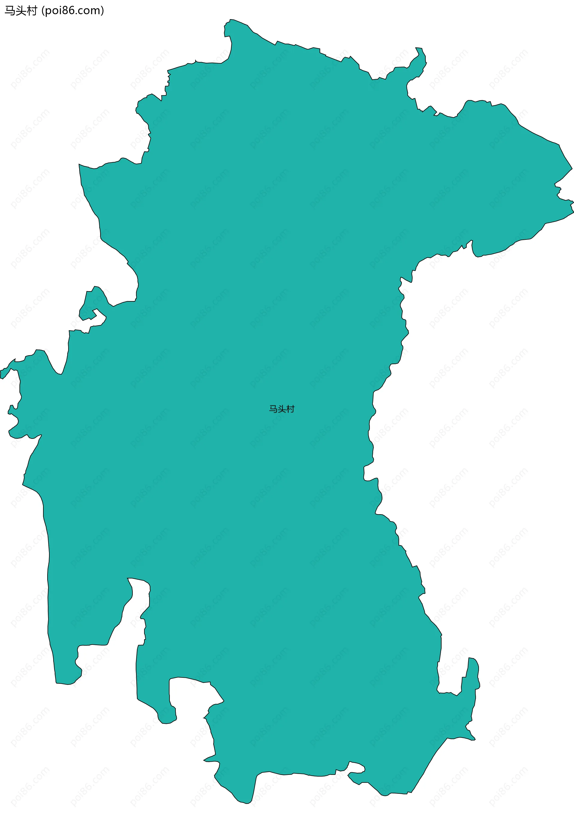 马头村边界地图