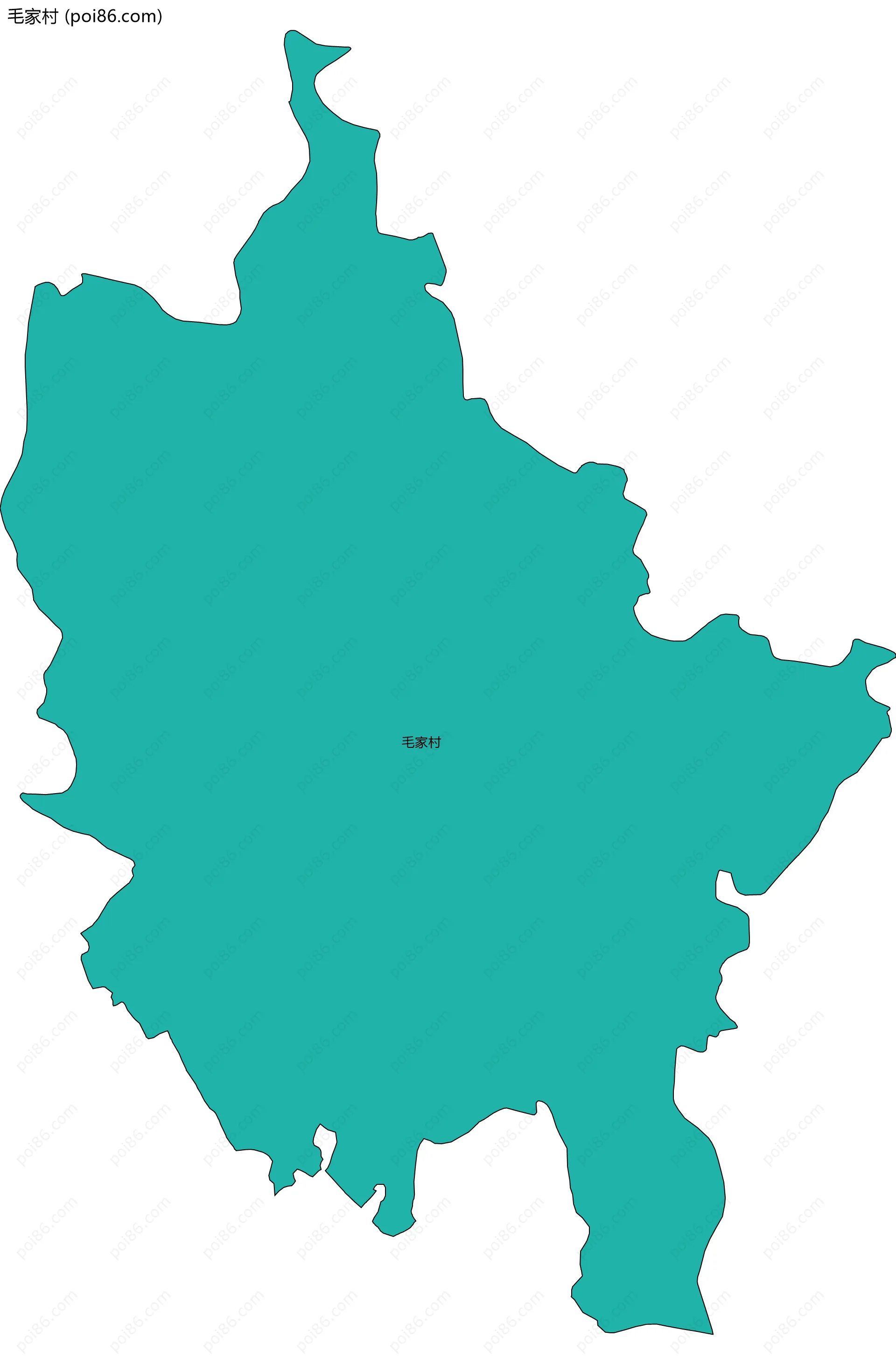 毛家村边界地图