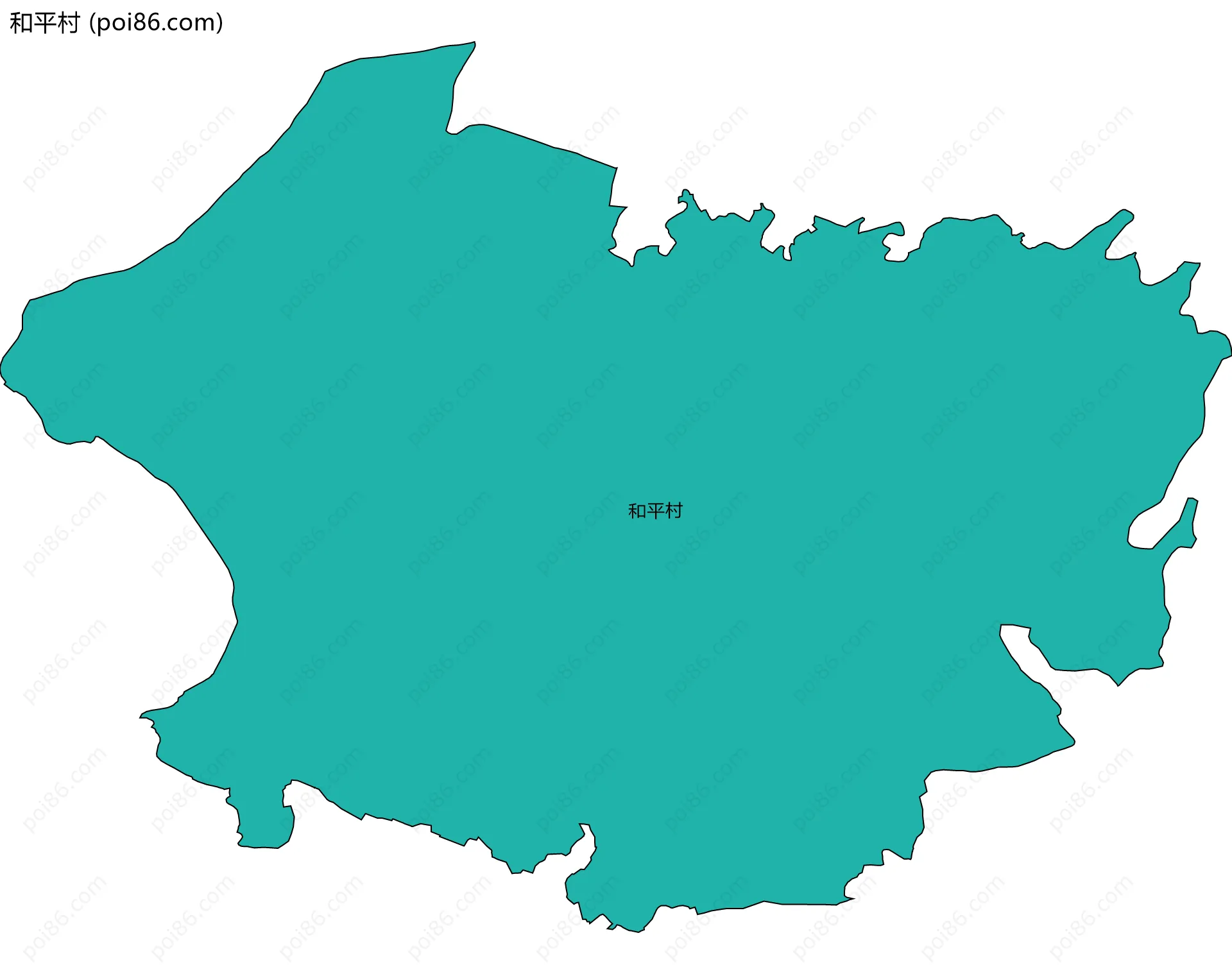 和平村边界地图