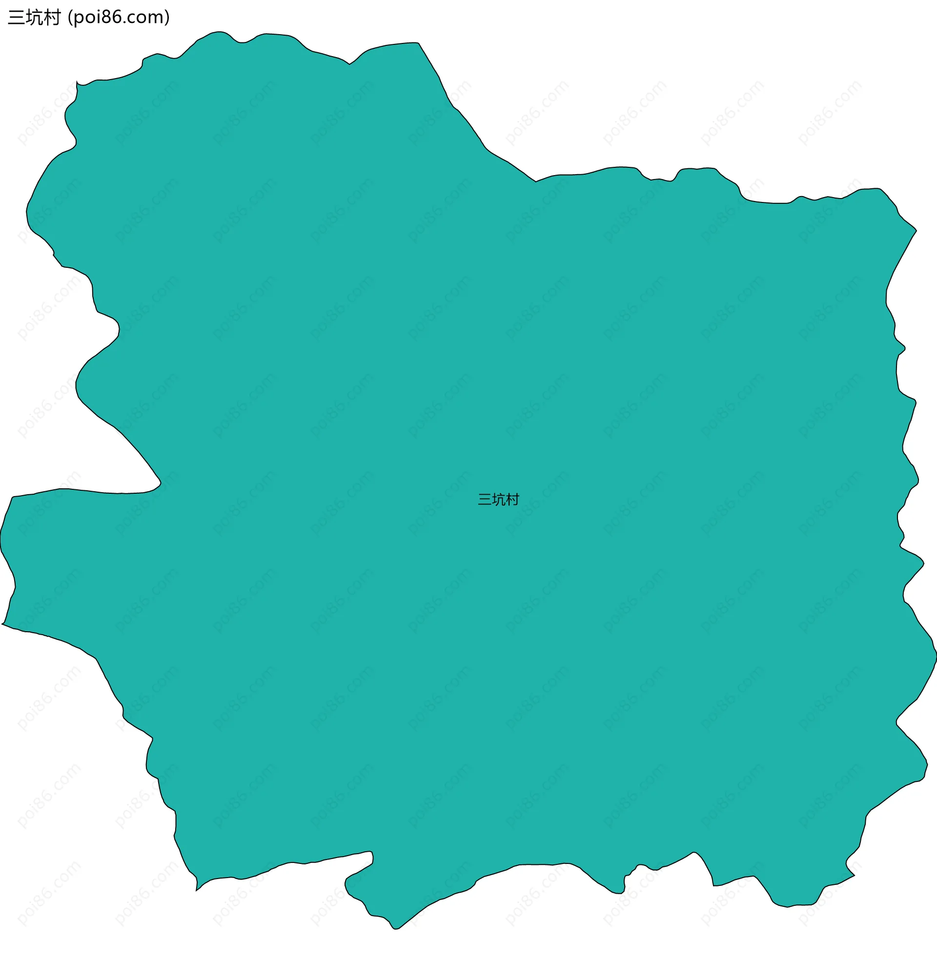 三坑村边界地图