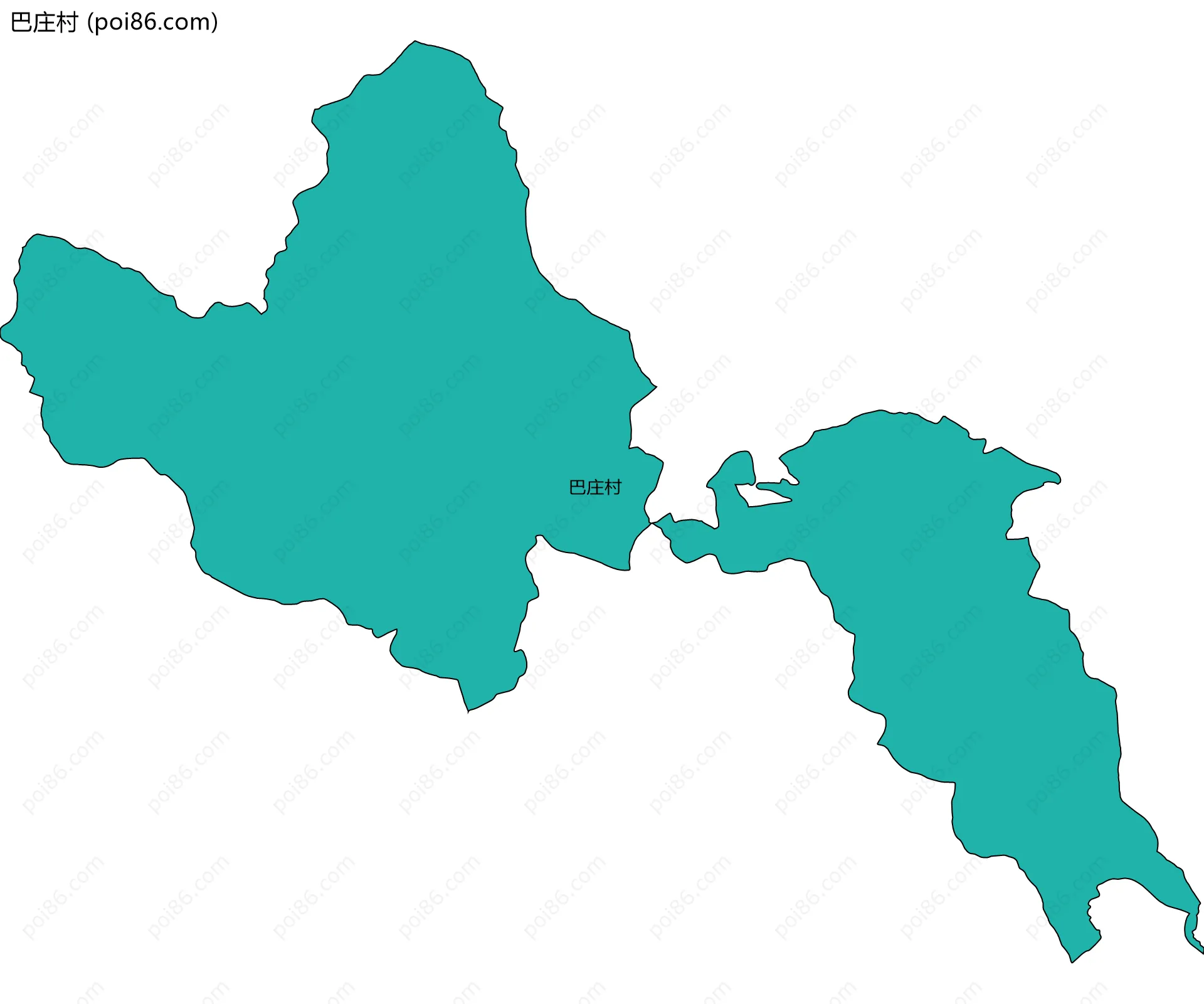 巴庄村边界地图