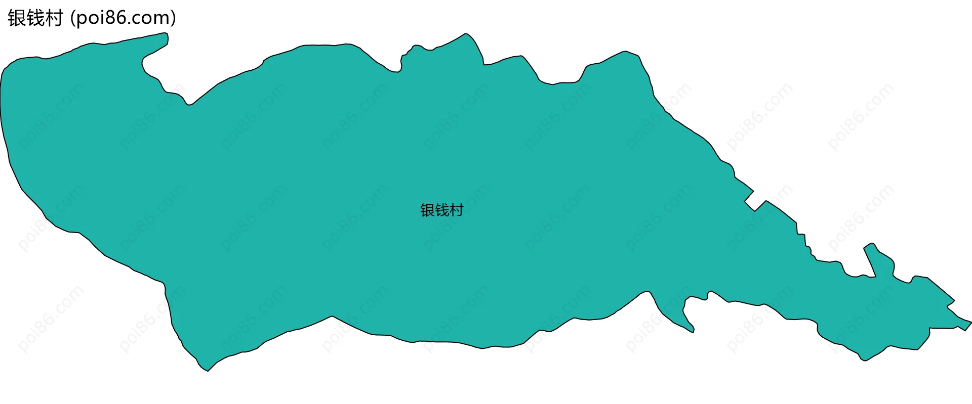 银钱村边界地图