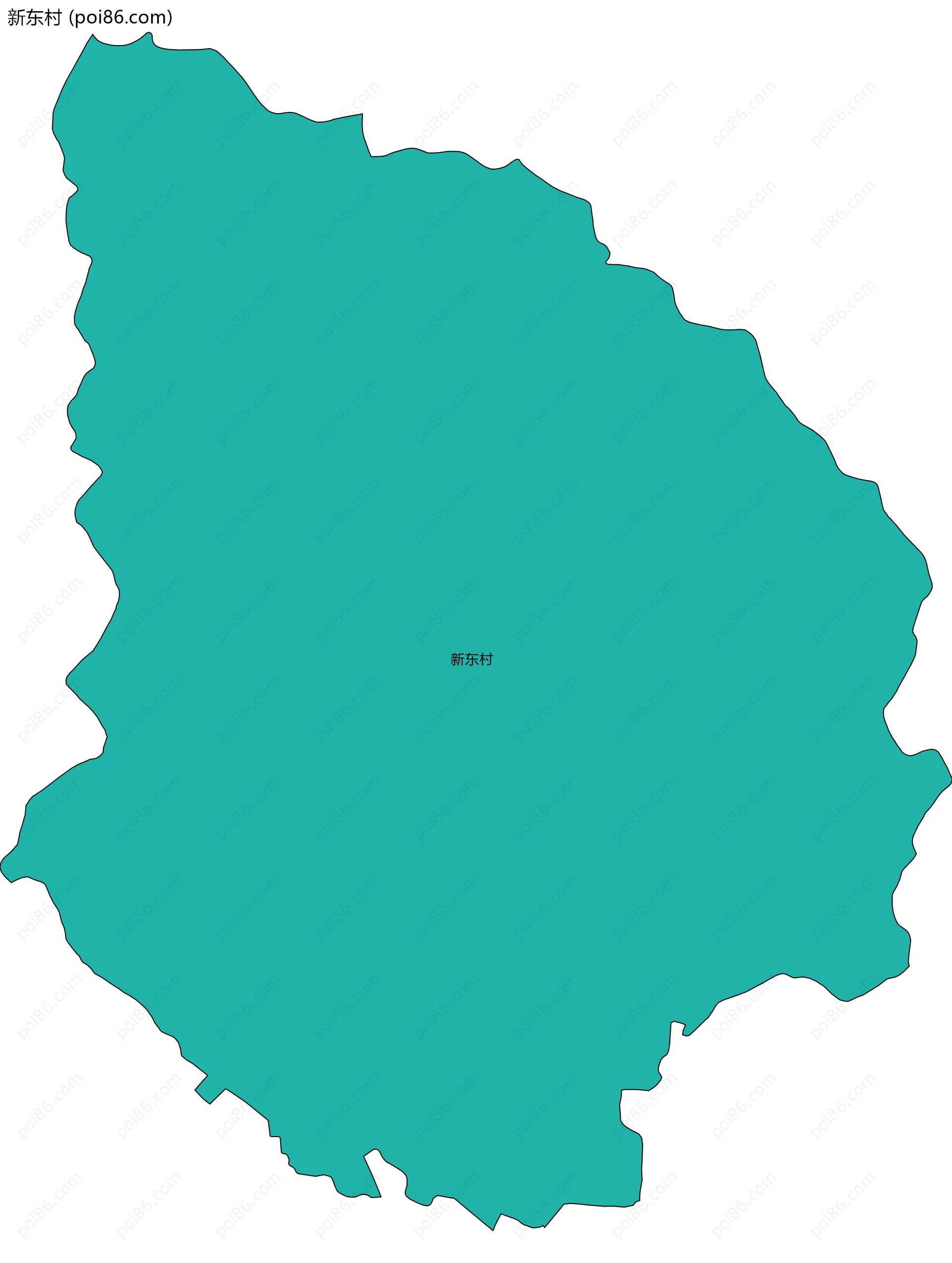 新东村边界地图