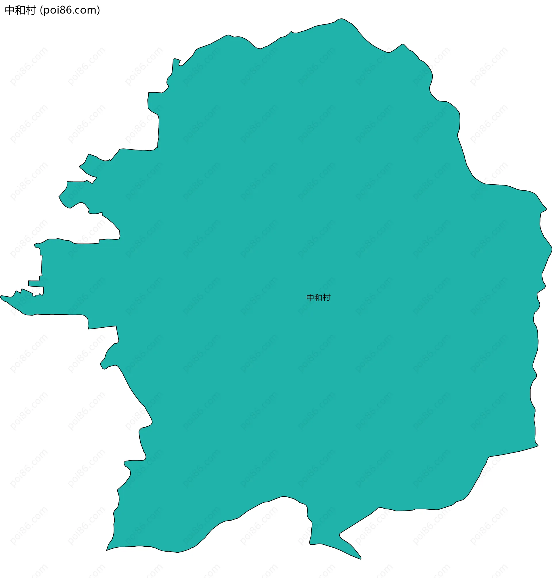 中和村边界地图