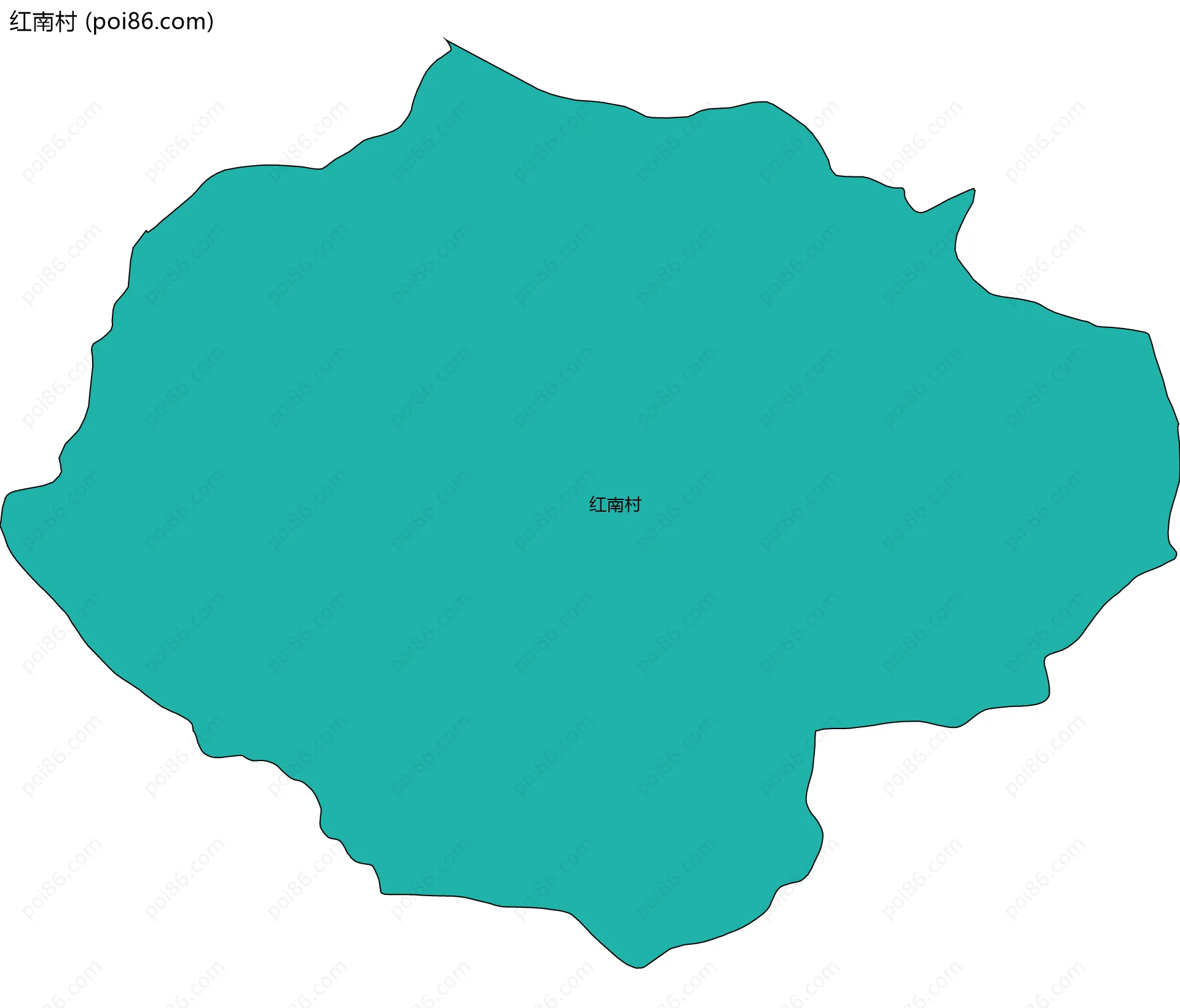 红南村边界地图