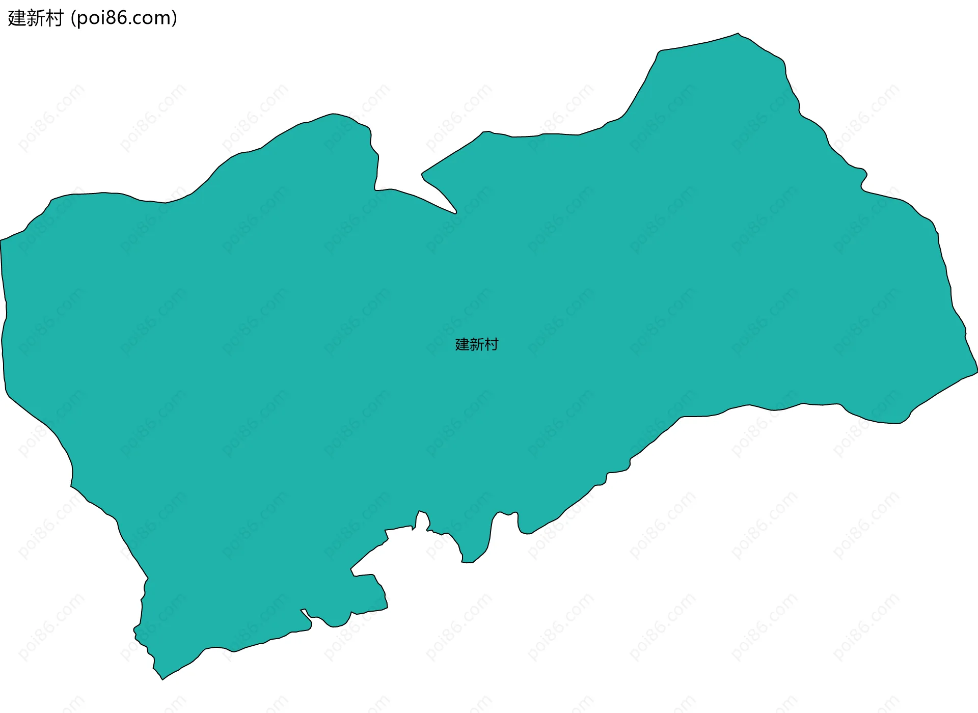 建新村边界地图