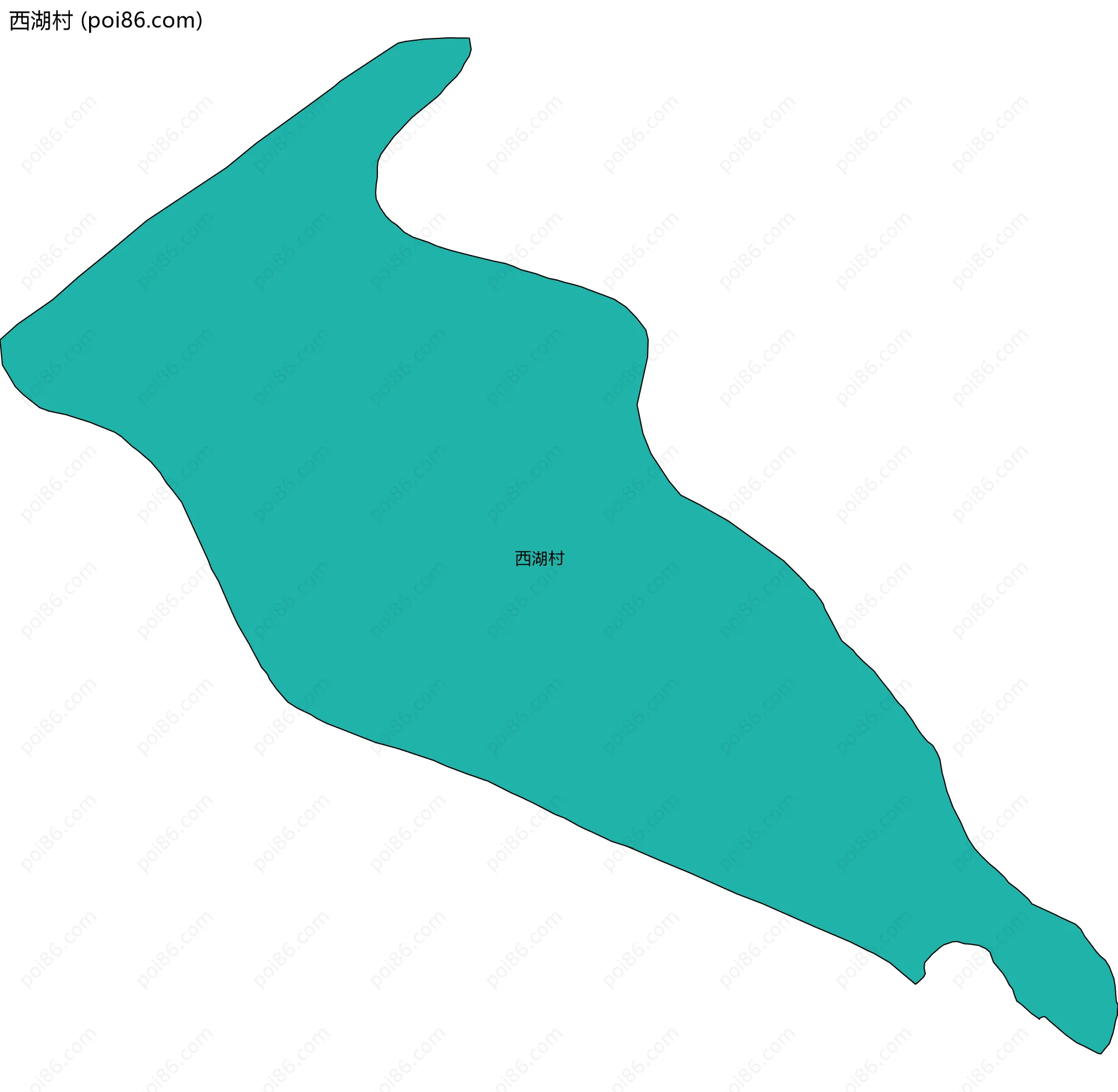 西湖村边界地图