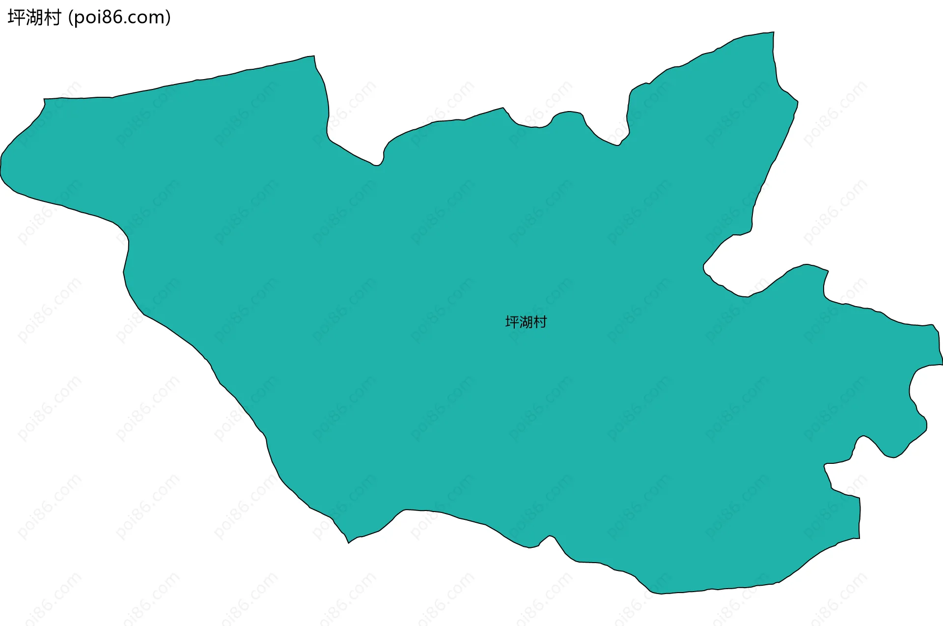 坪湖村边界地图