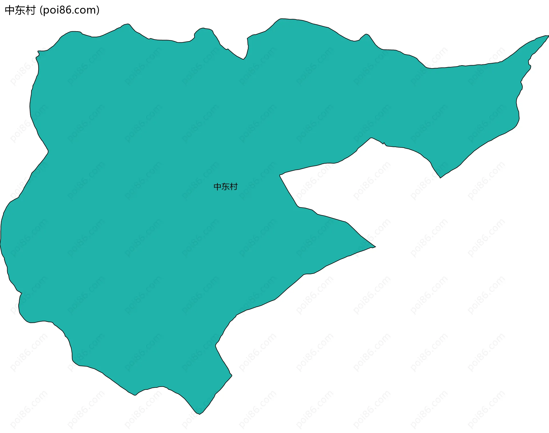 中东村边界地图