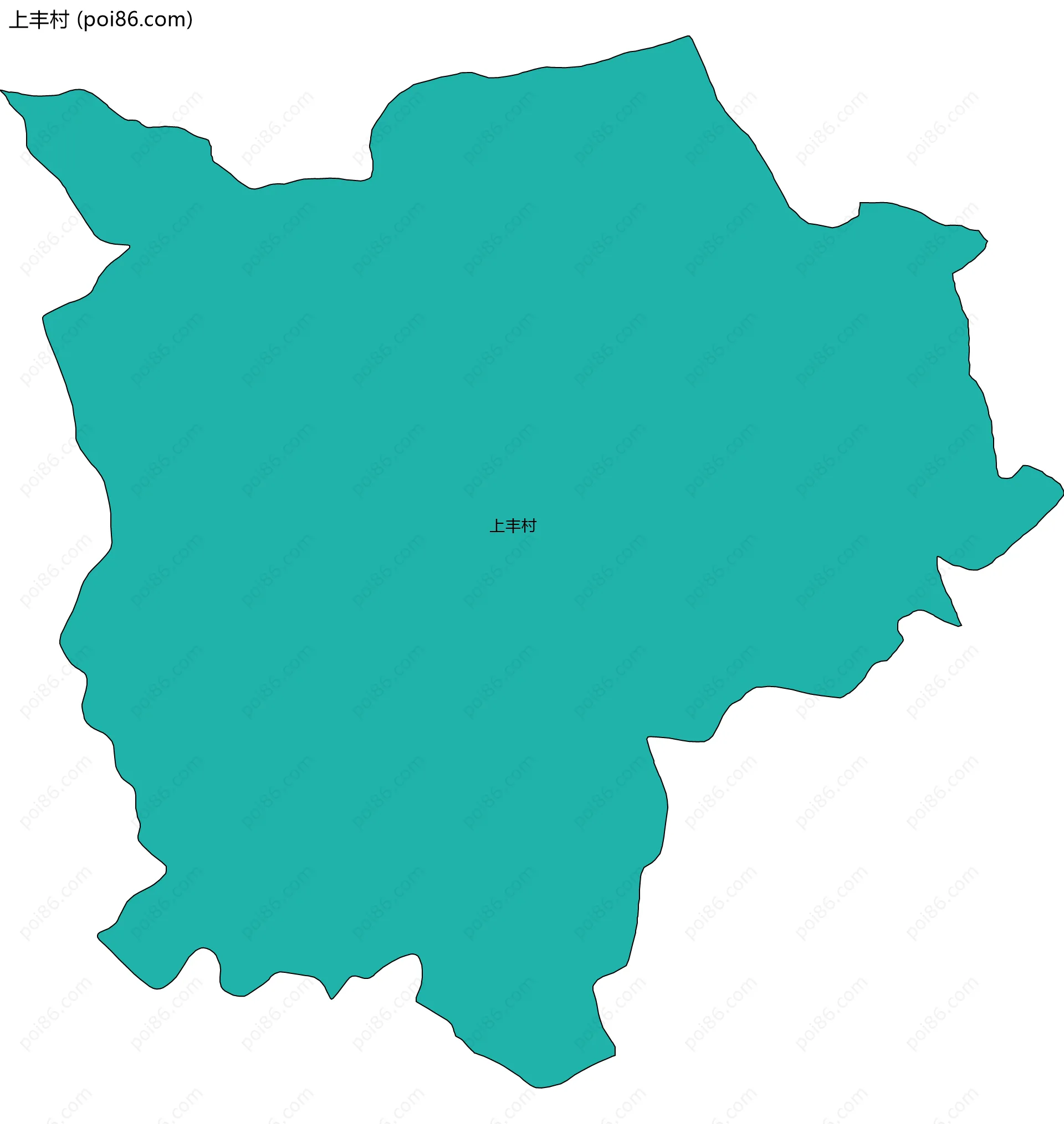 上丰村边界地图