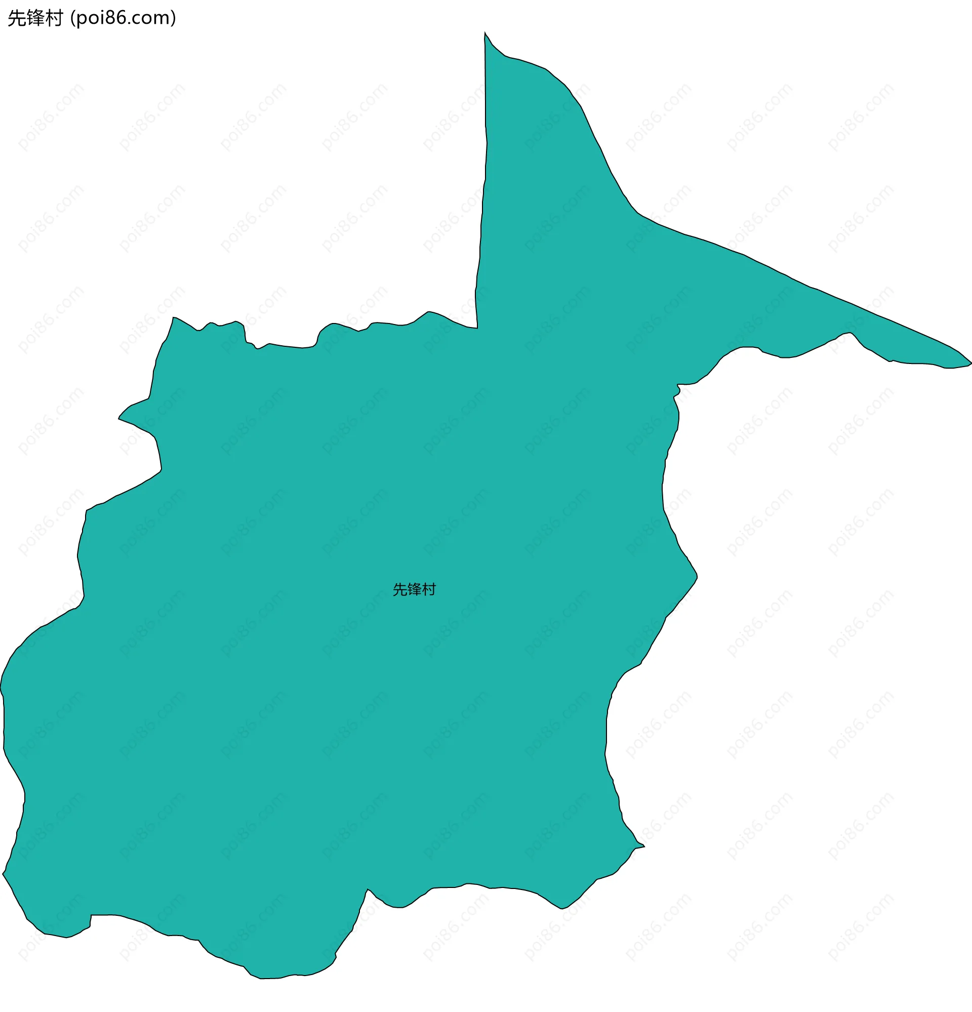 先锋村边界地图