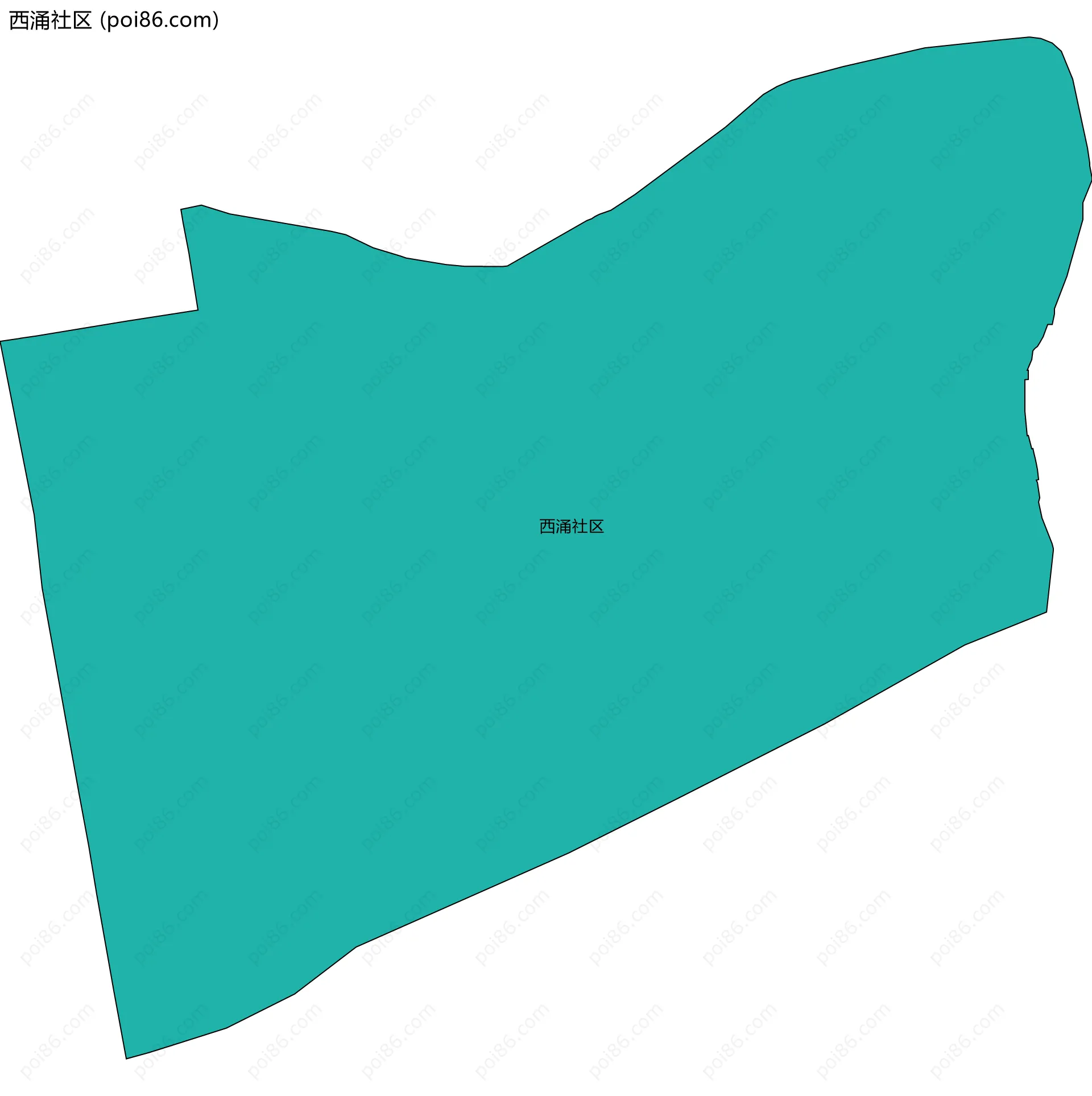西涌社区边界地图