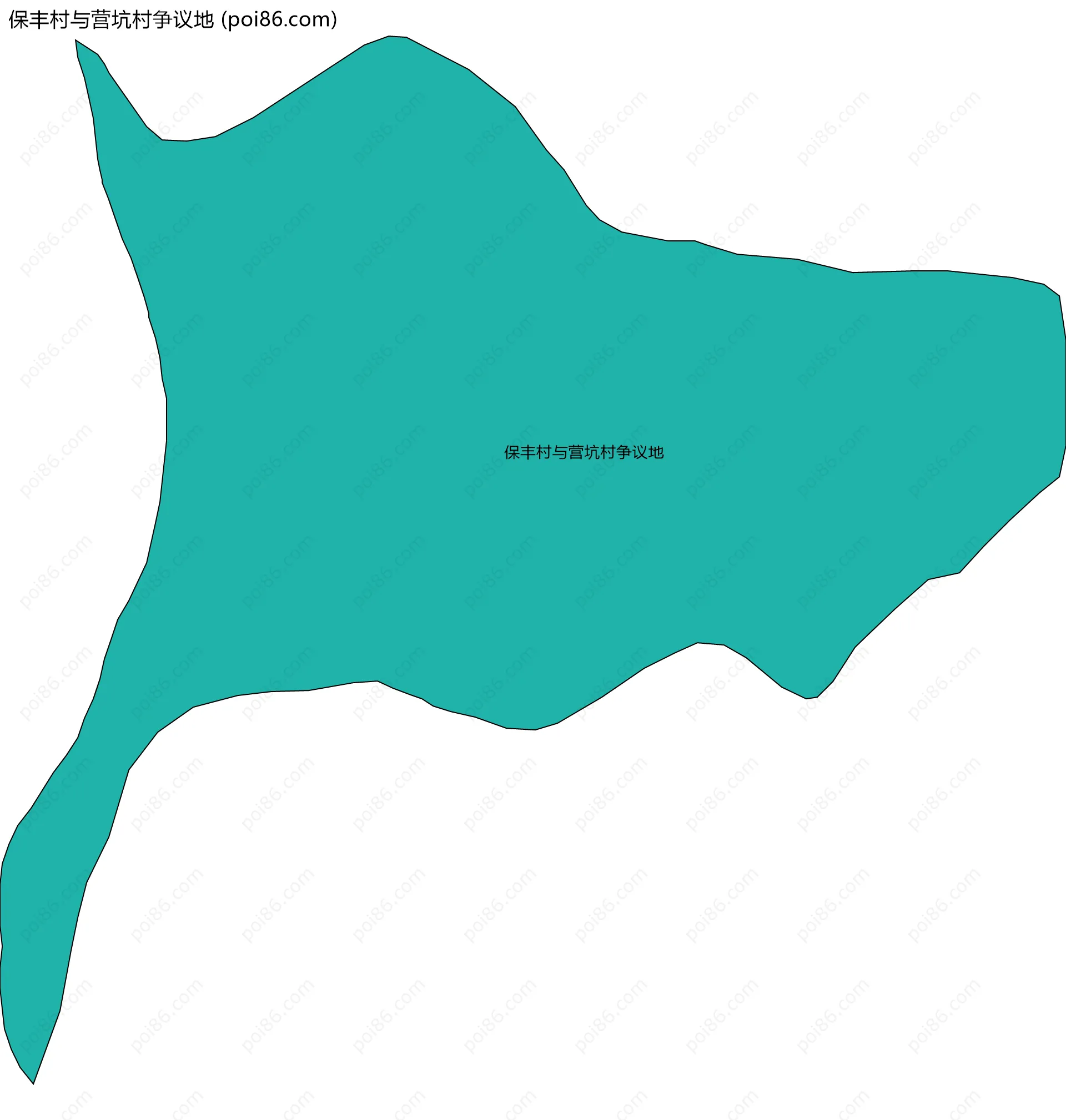 保丰村与营坑村争议地边界地图