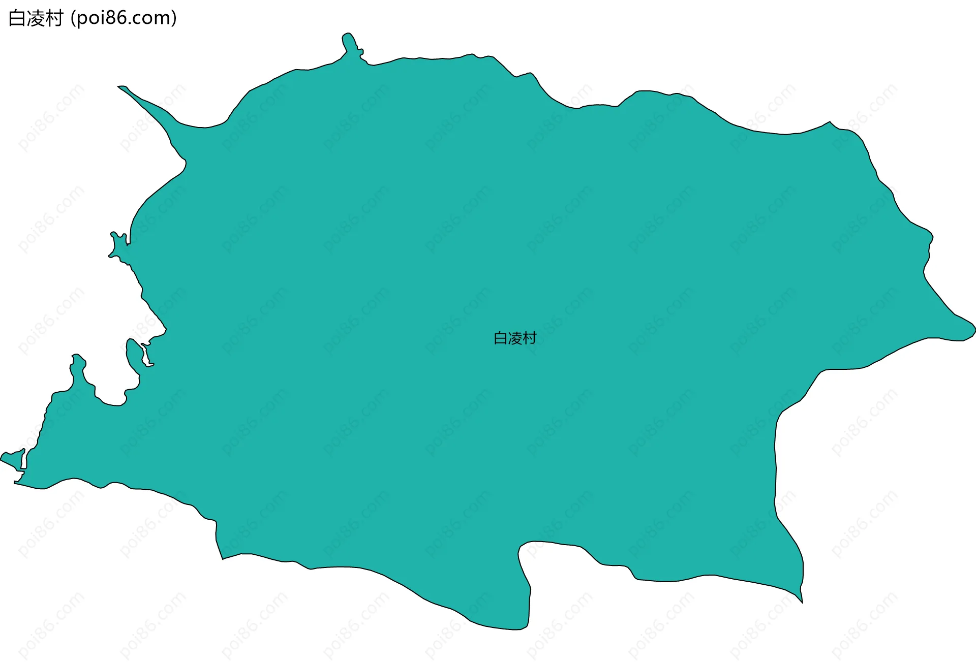 白凌村边界地图