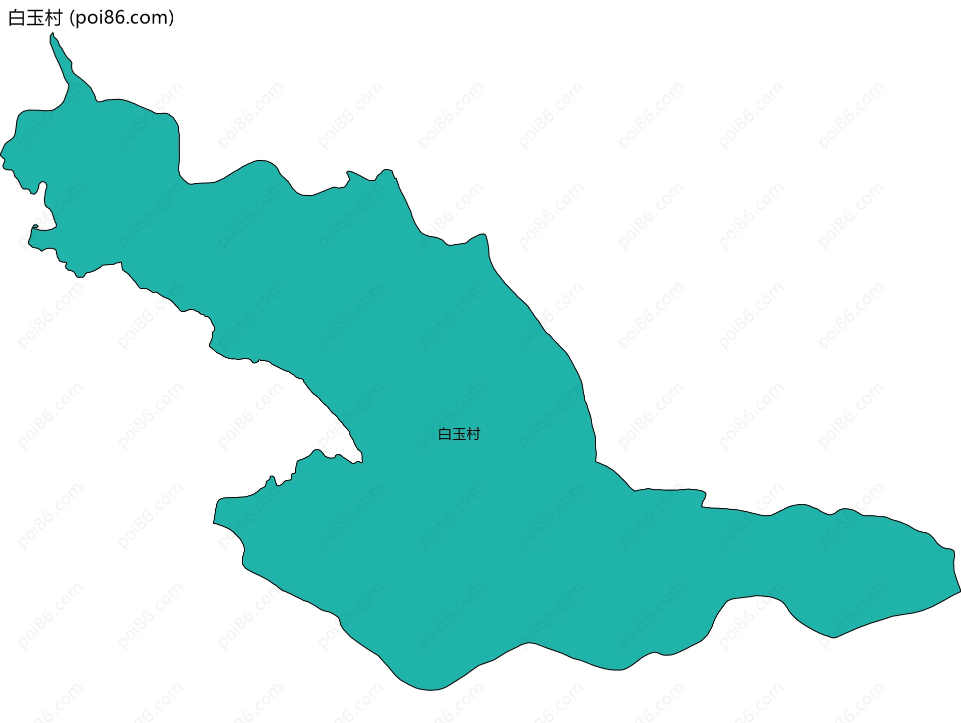白玉村边界地图
