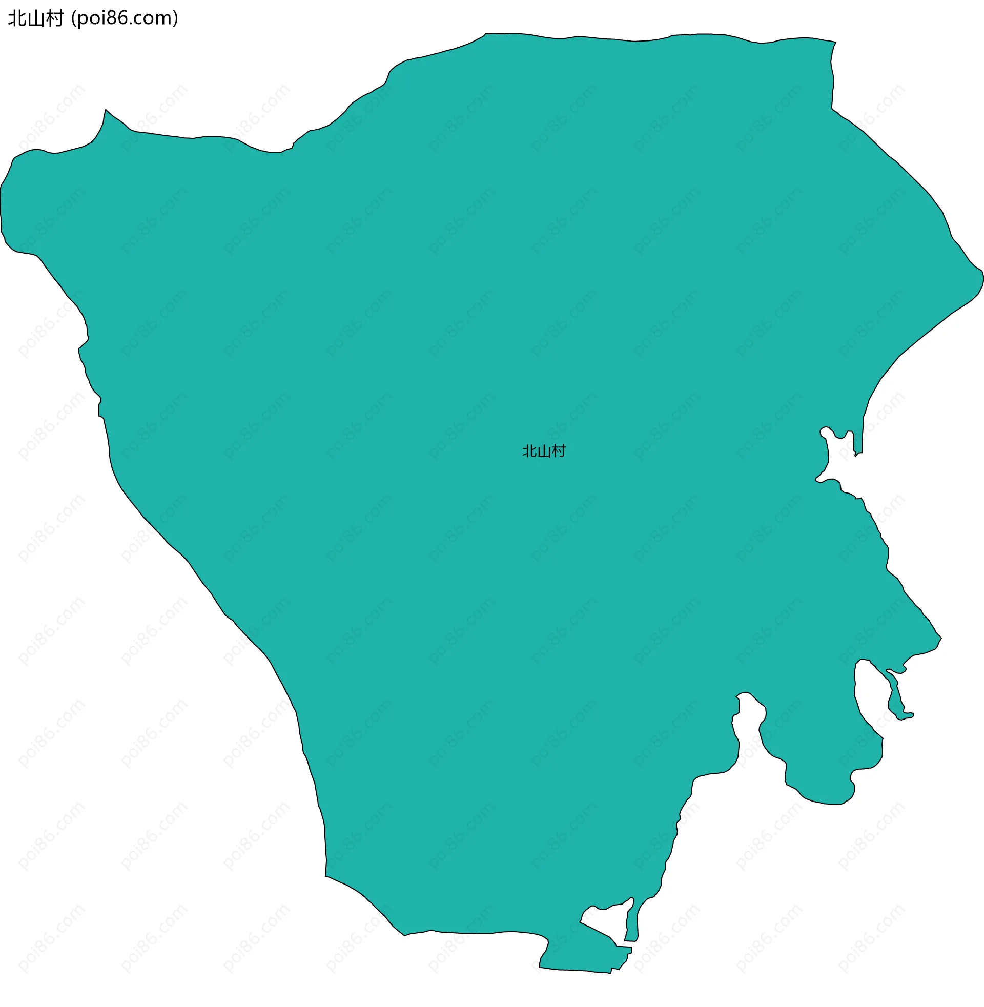 北山村边界地图