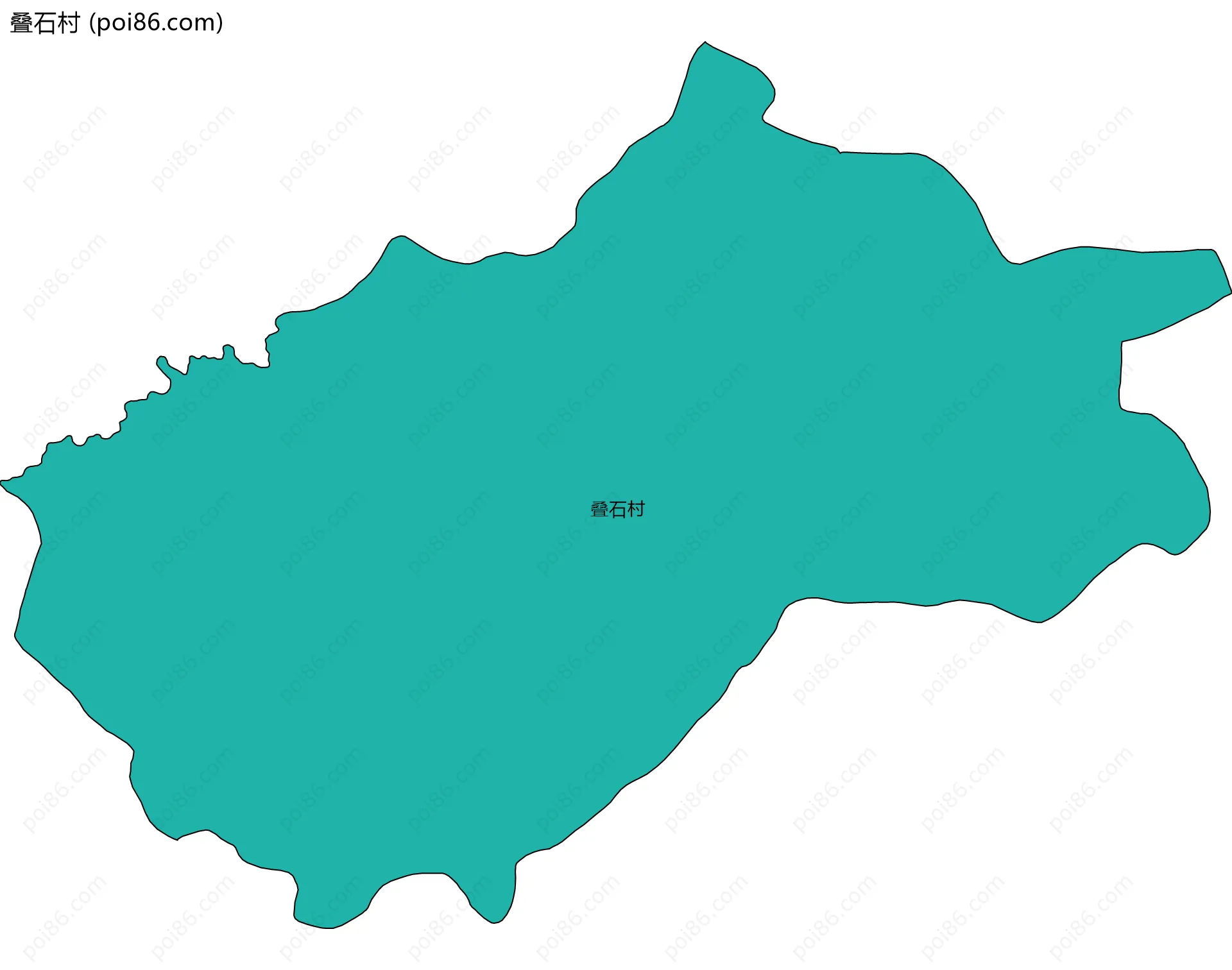 叠石村边界地图