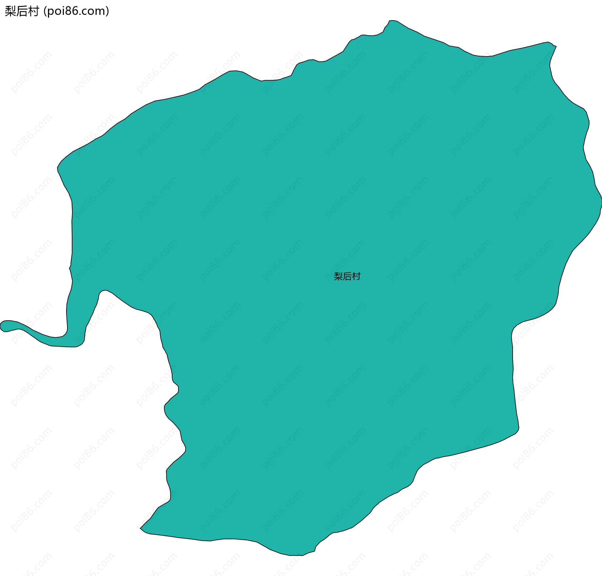 梨后村边界地图