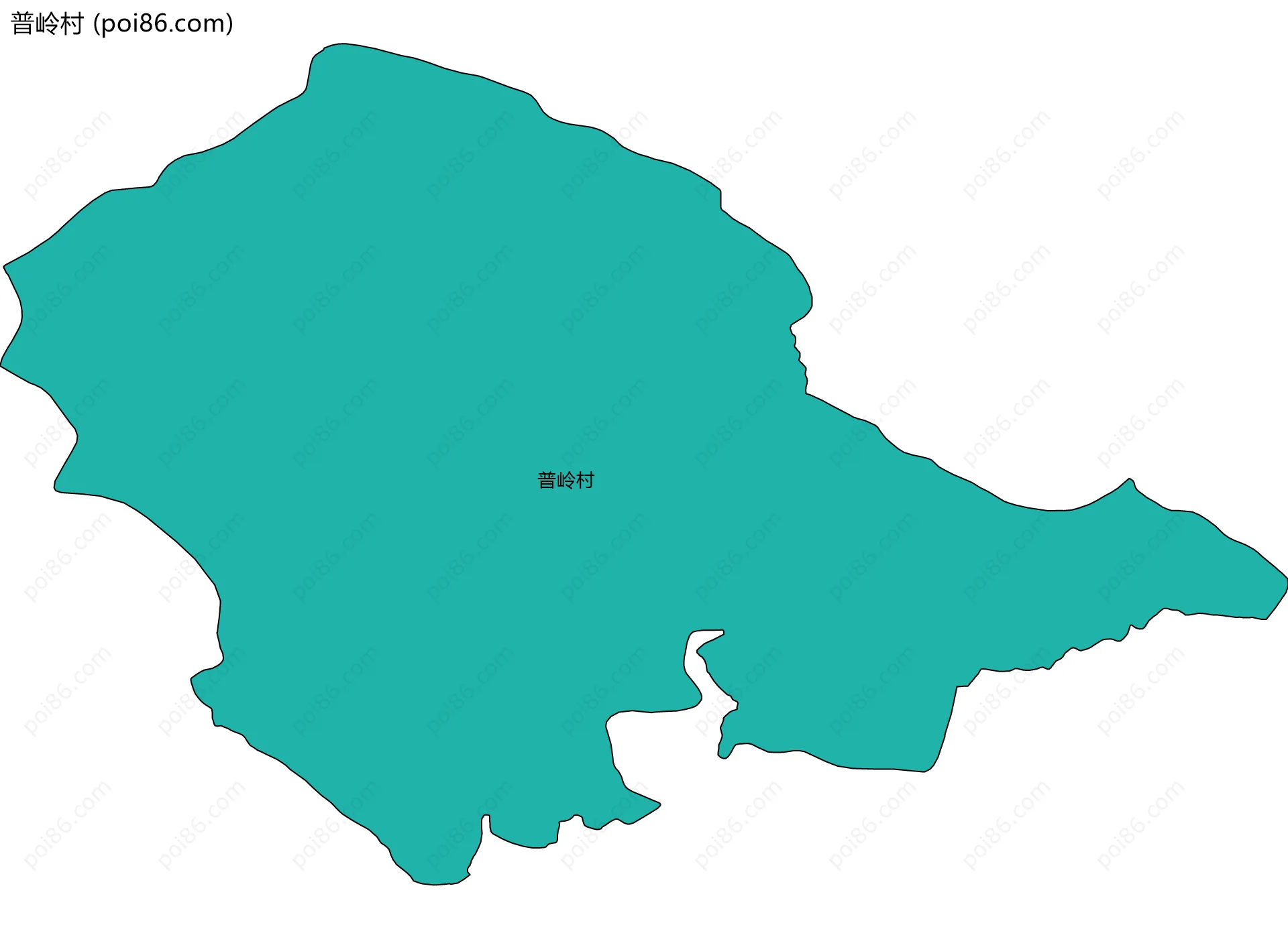 普岭村边界地图