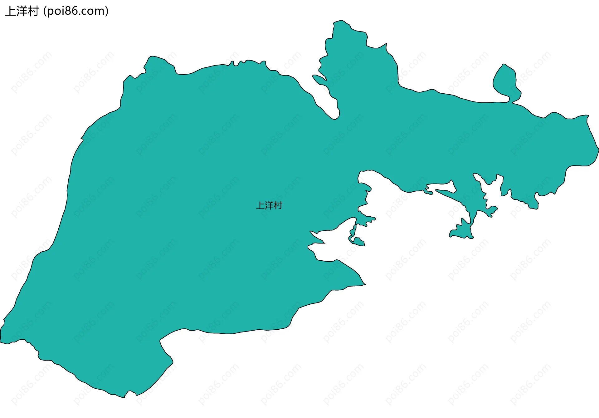 上洋村边界地图