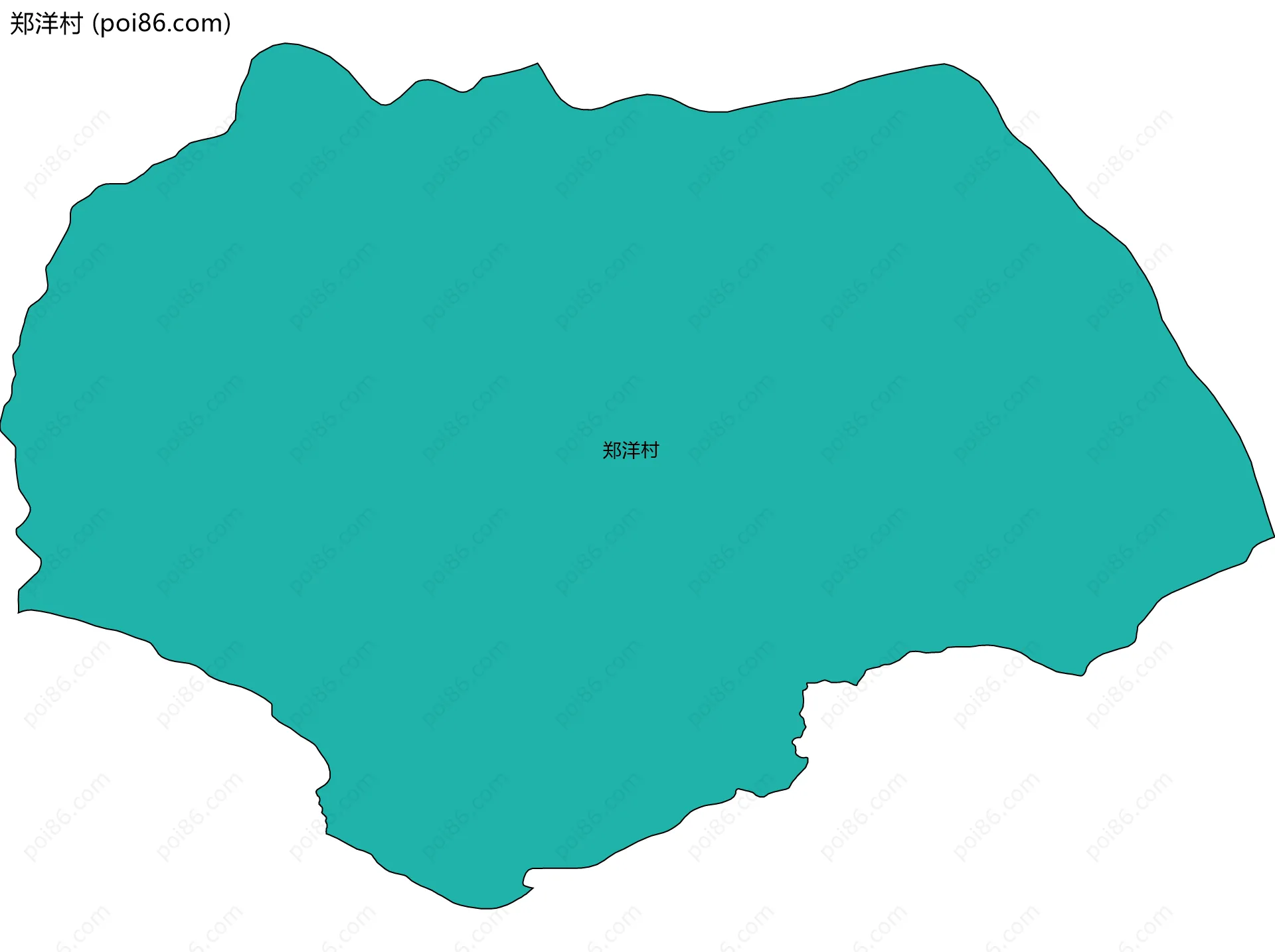 郑洋村边界地图