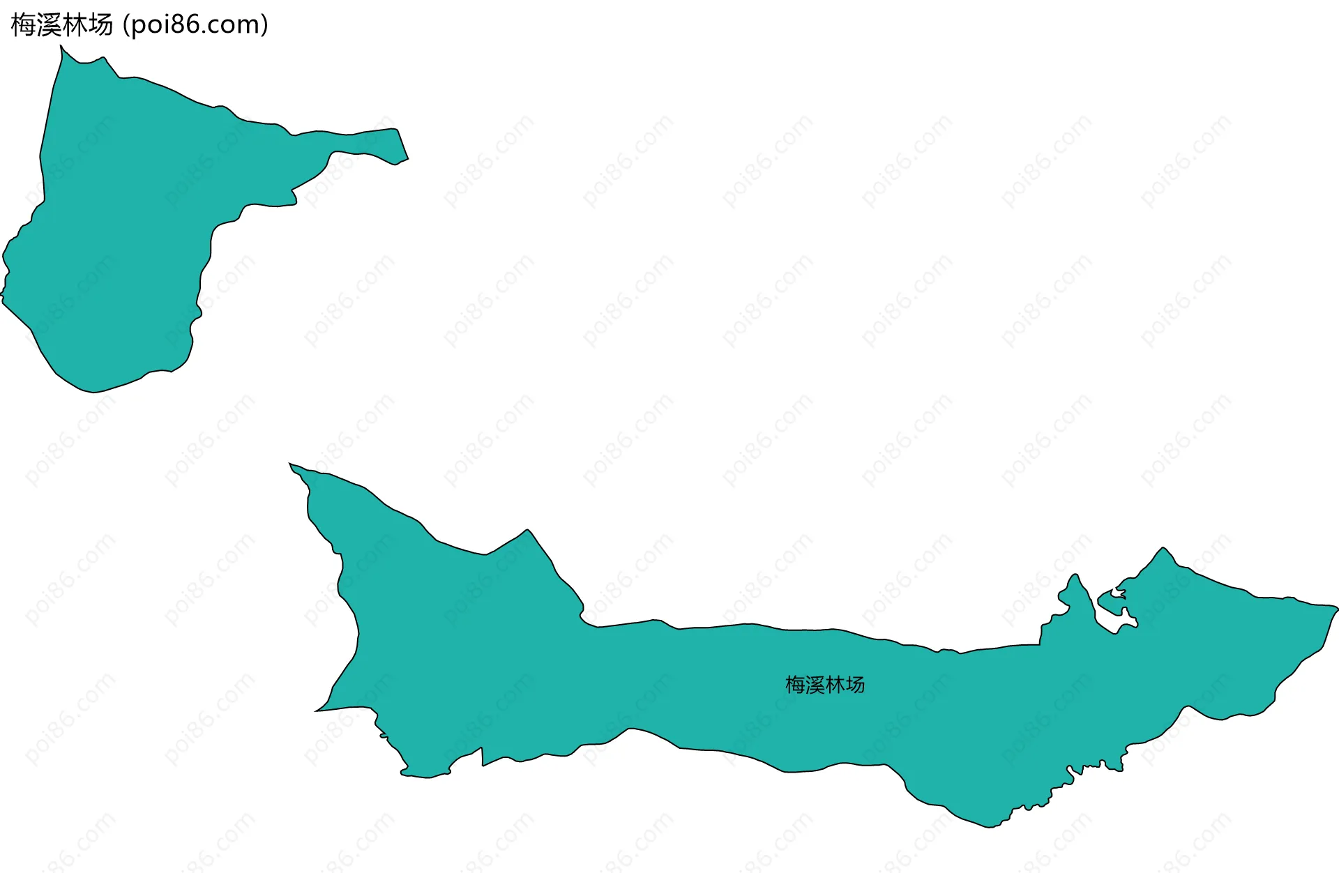 梅溪林场边界地图
